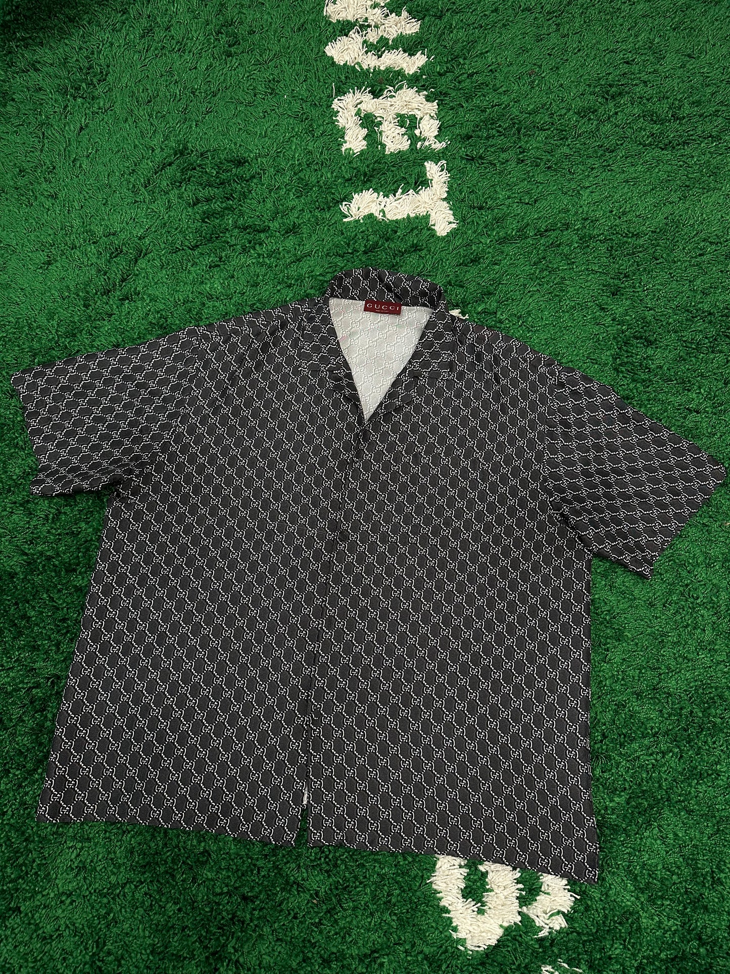 Gucci Monogram Silk Shirt Size XXXL