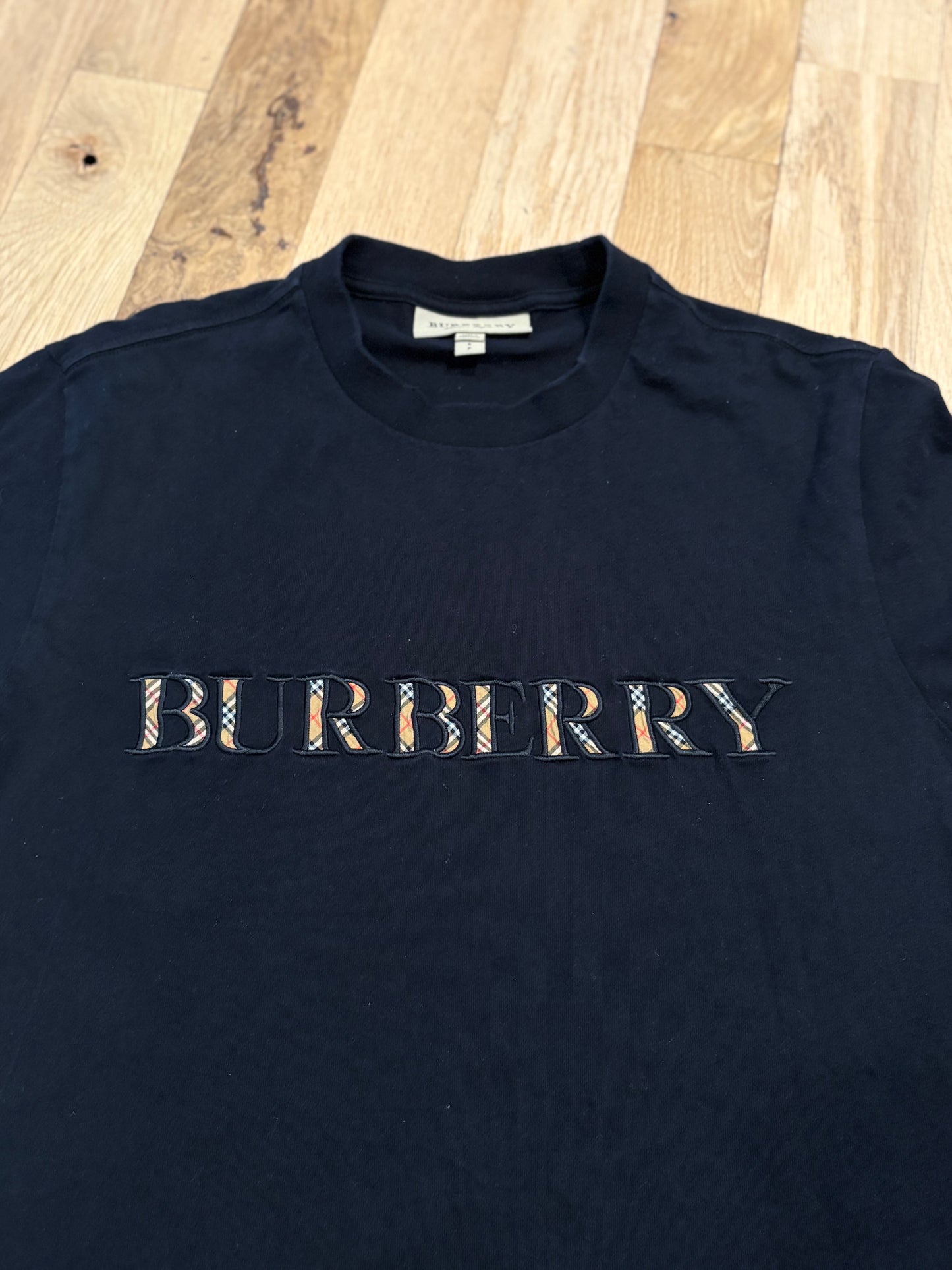Burberry Logo Tee Black Size Small