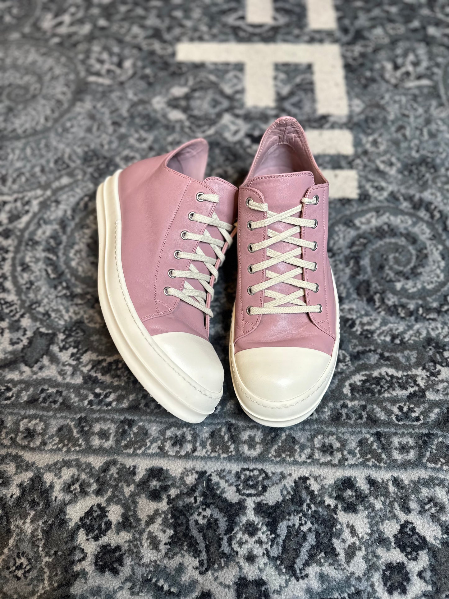 Rick Owens Ramone Low Pink Leather CLEAN NB SIZE 11(44EU)