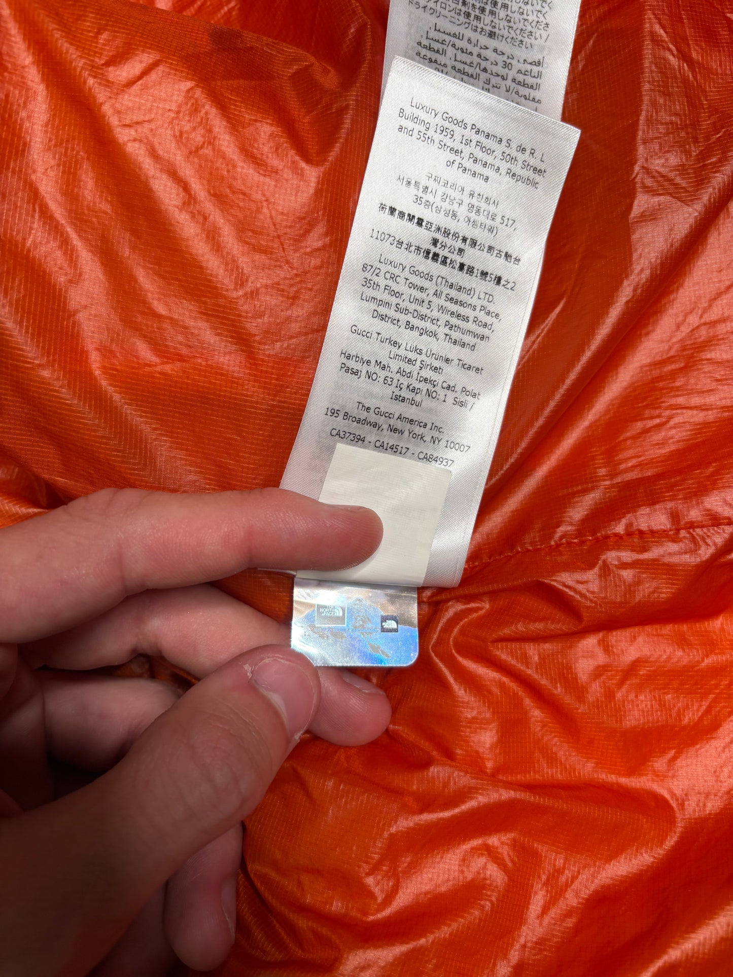 Gucci x TNF Orange Windbreaker PO Size L