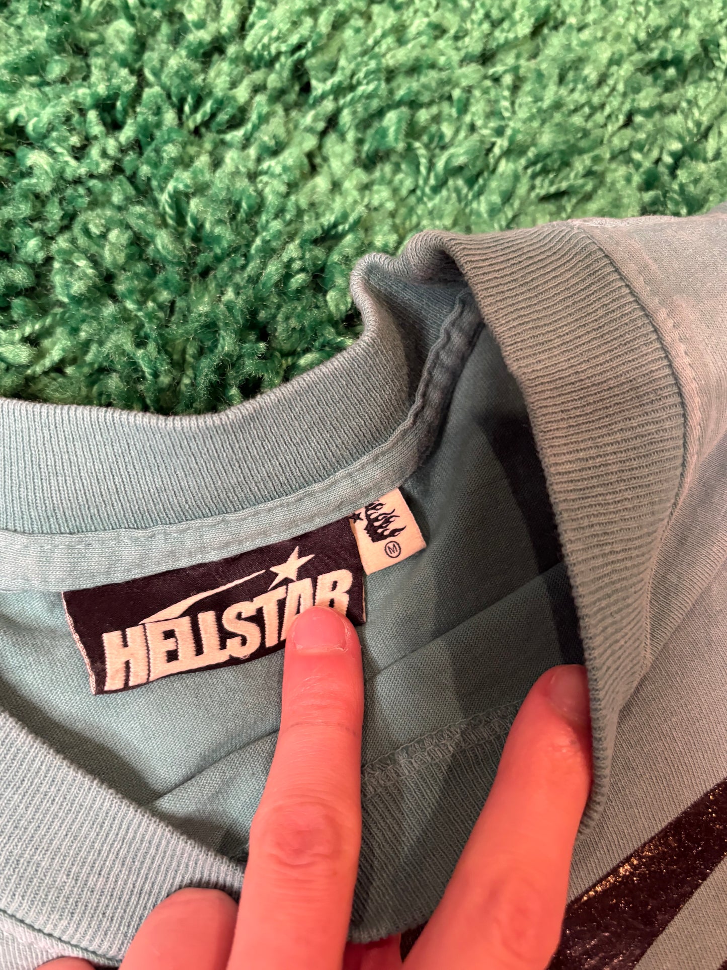 Hellstar Logo Tee Light Blue Size Medium