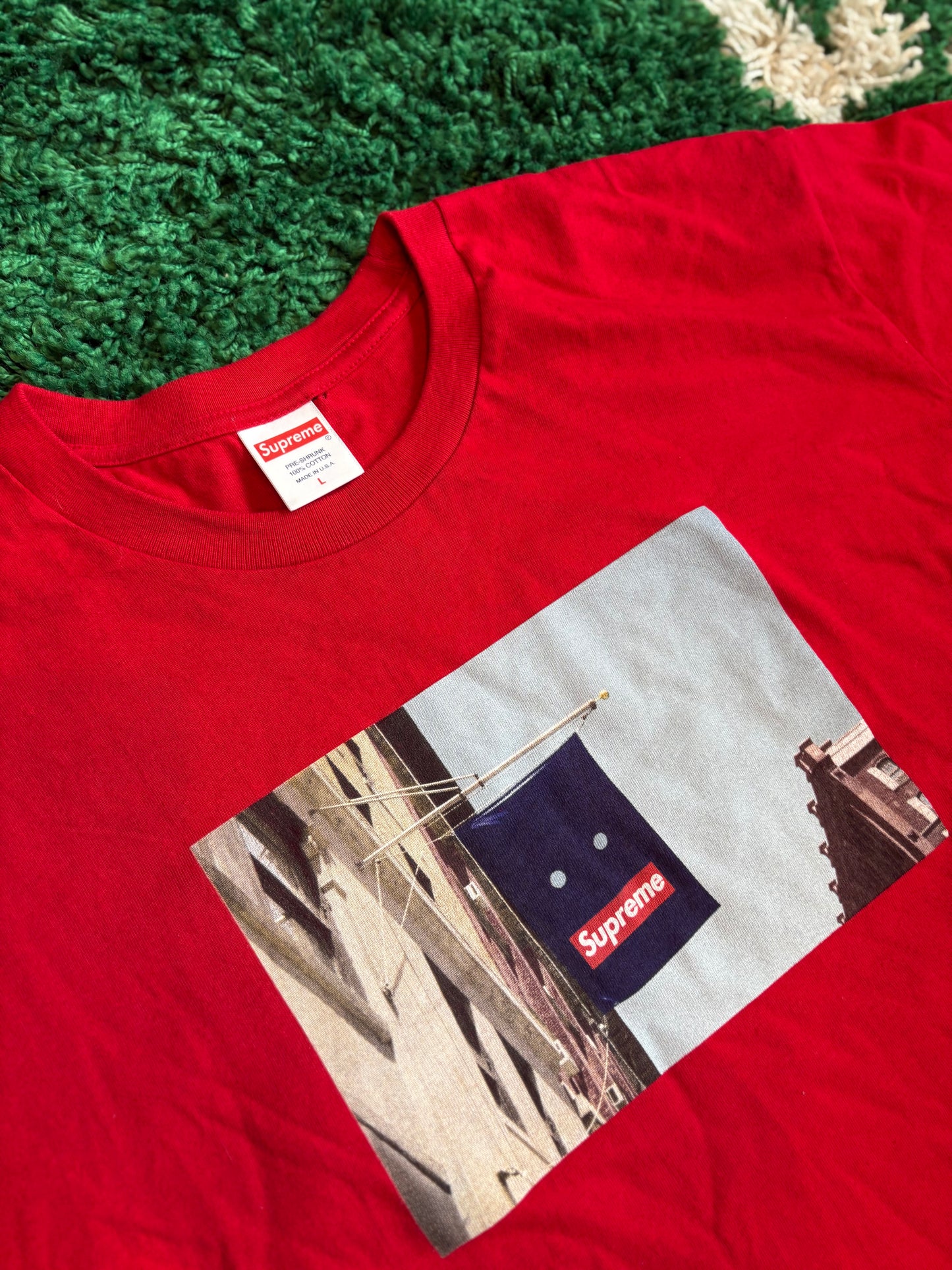 Supreme Red Stop Sign Tee Size Large