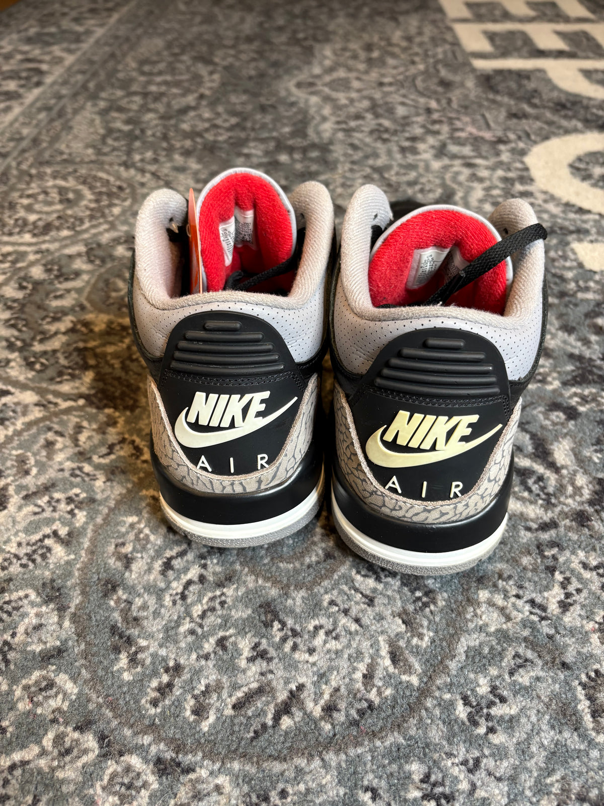 Jordan 3 Retro “Black Cement” Po Rb Size 10.5