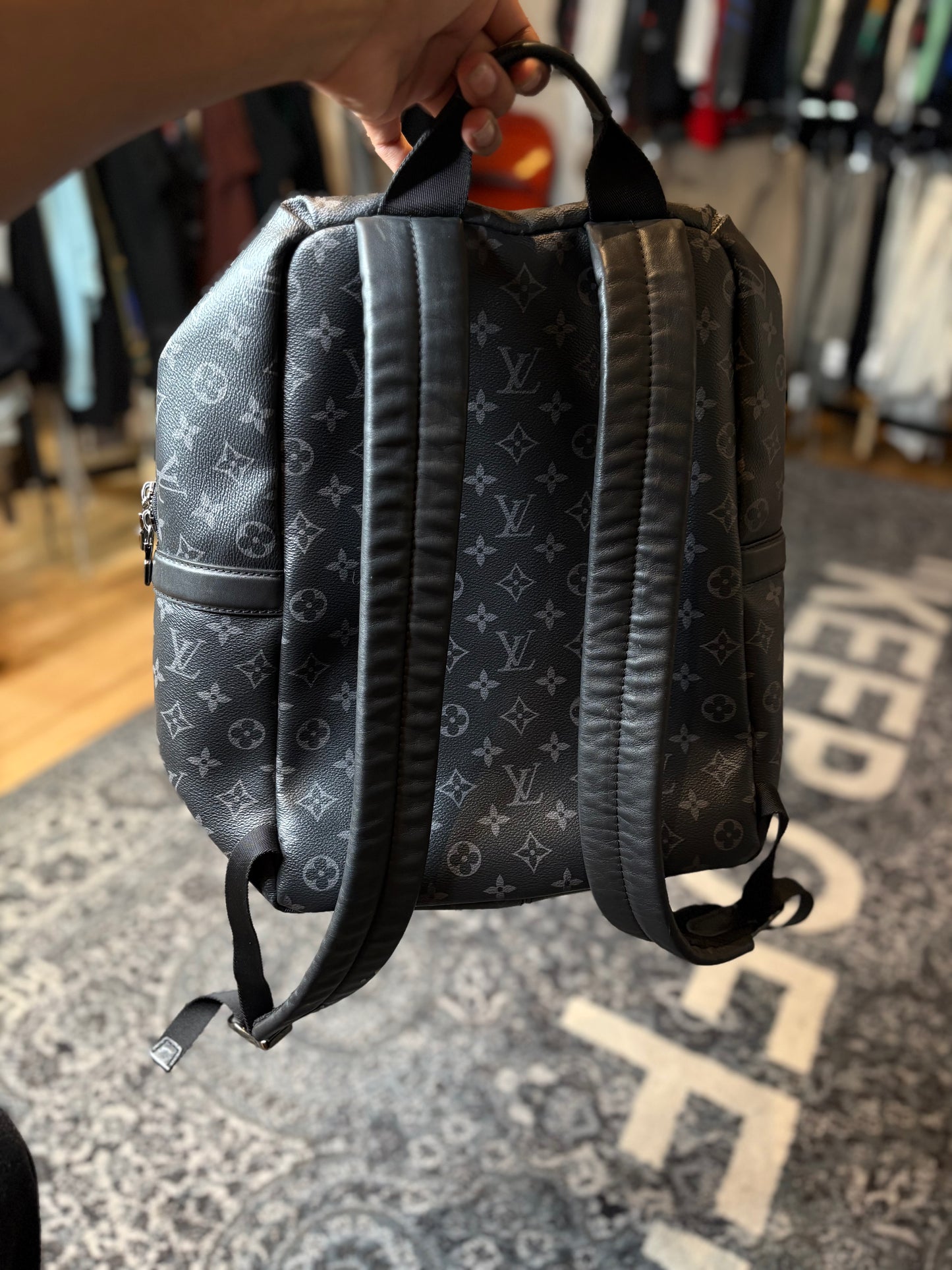LV Backpack Black Monogram