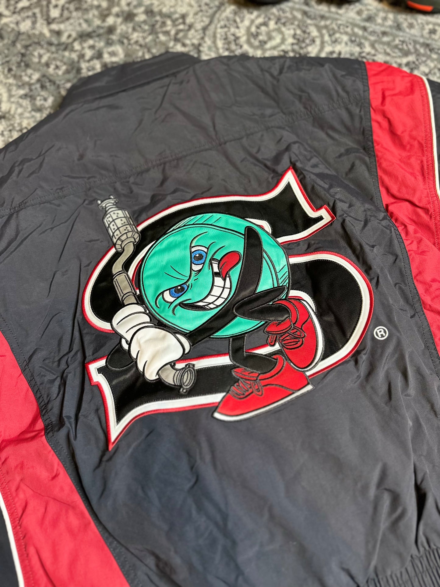Supreme Salem Half Zip Stadium Jacket Size Large