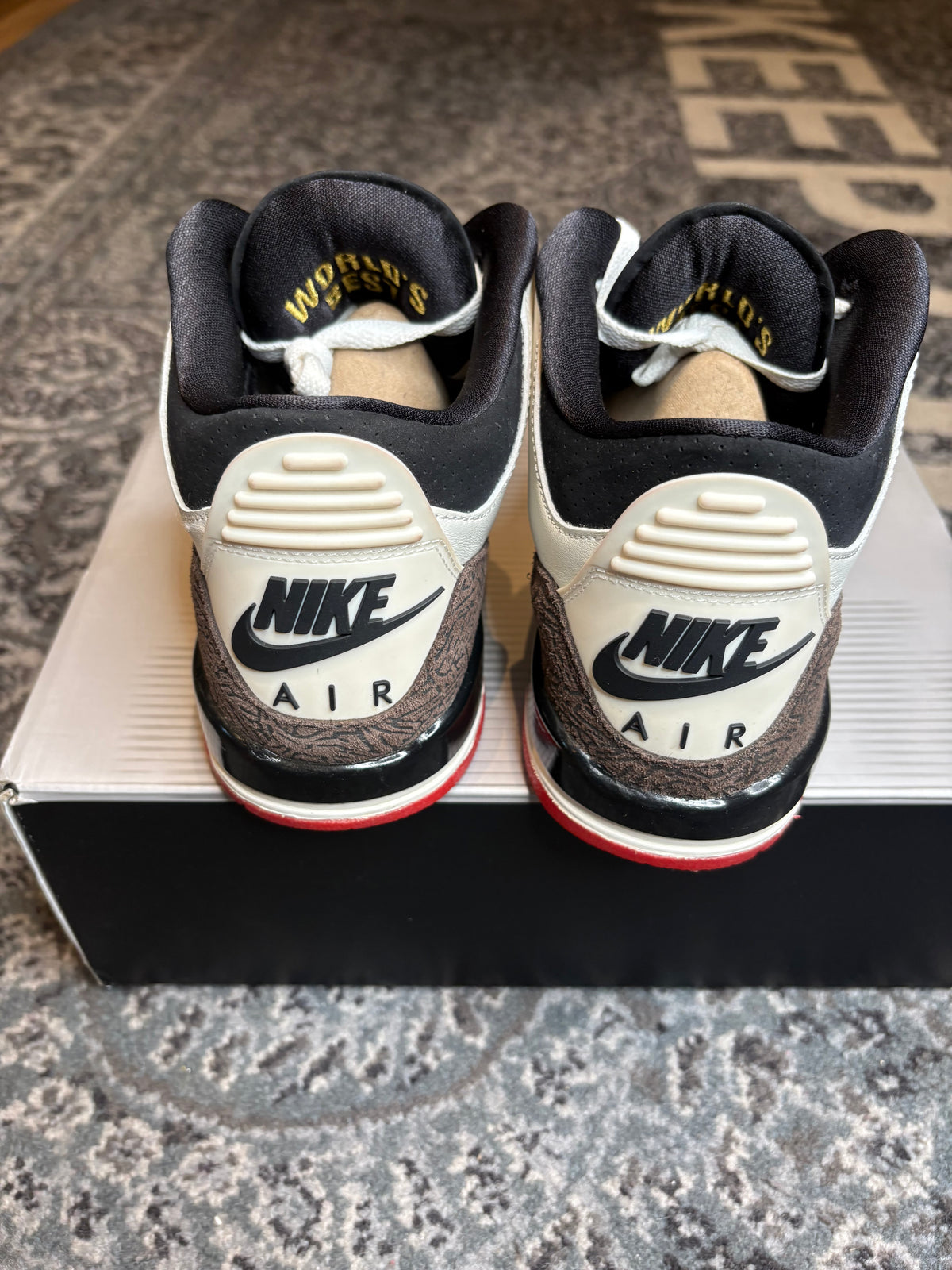 Jordan 3 Retro “Worlds Best Dad” Clean Og Size 7Y