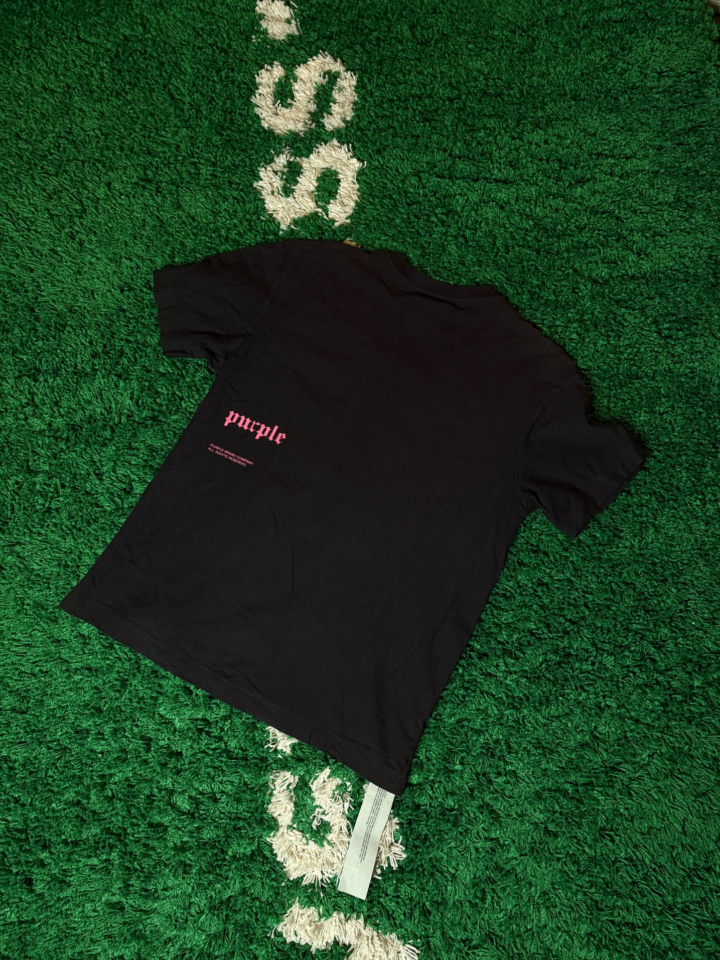 Purple Tee Black Size Medium