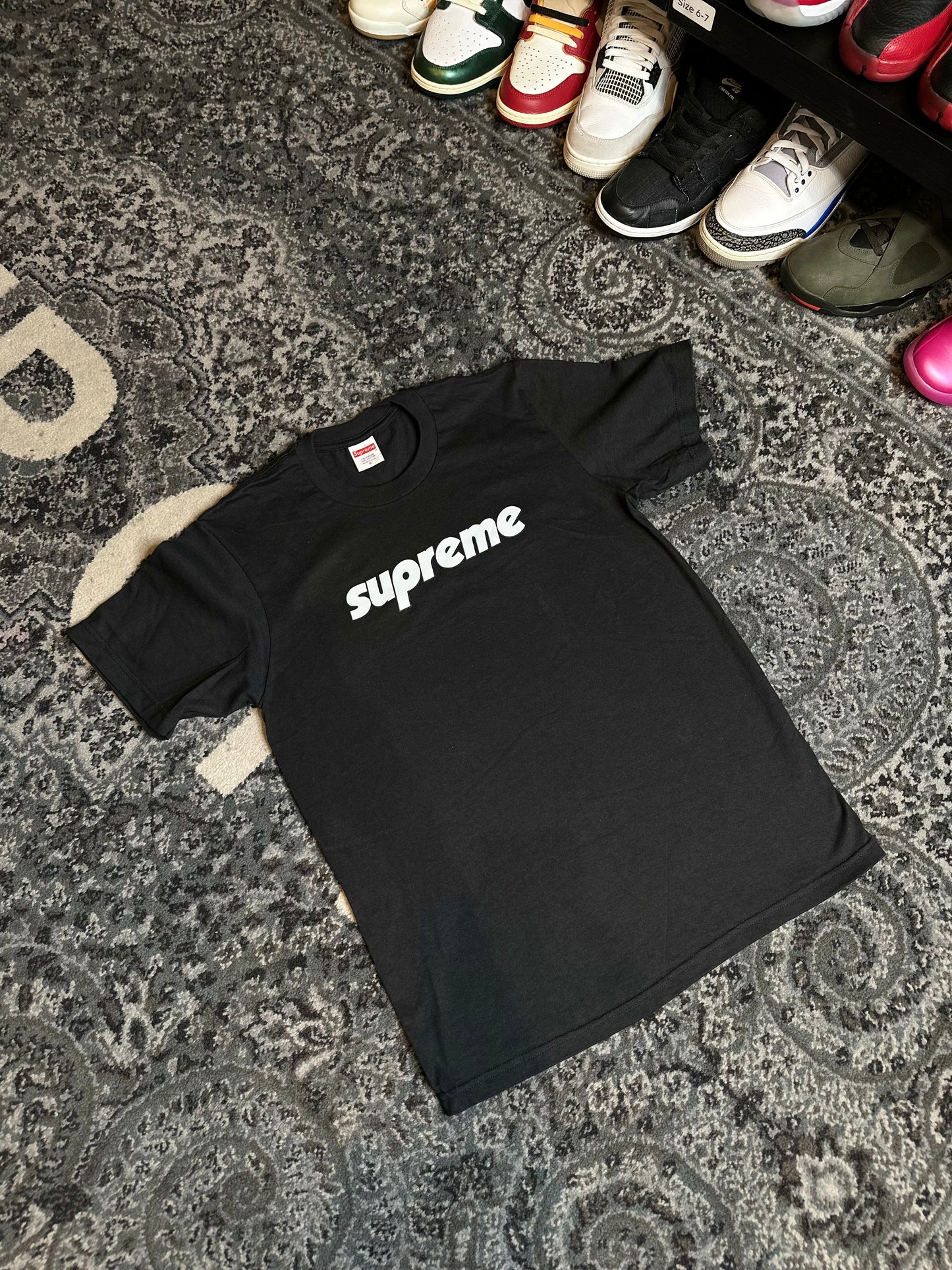 Supreme Tee Black Logo DS Size Small