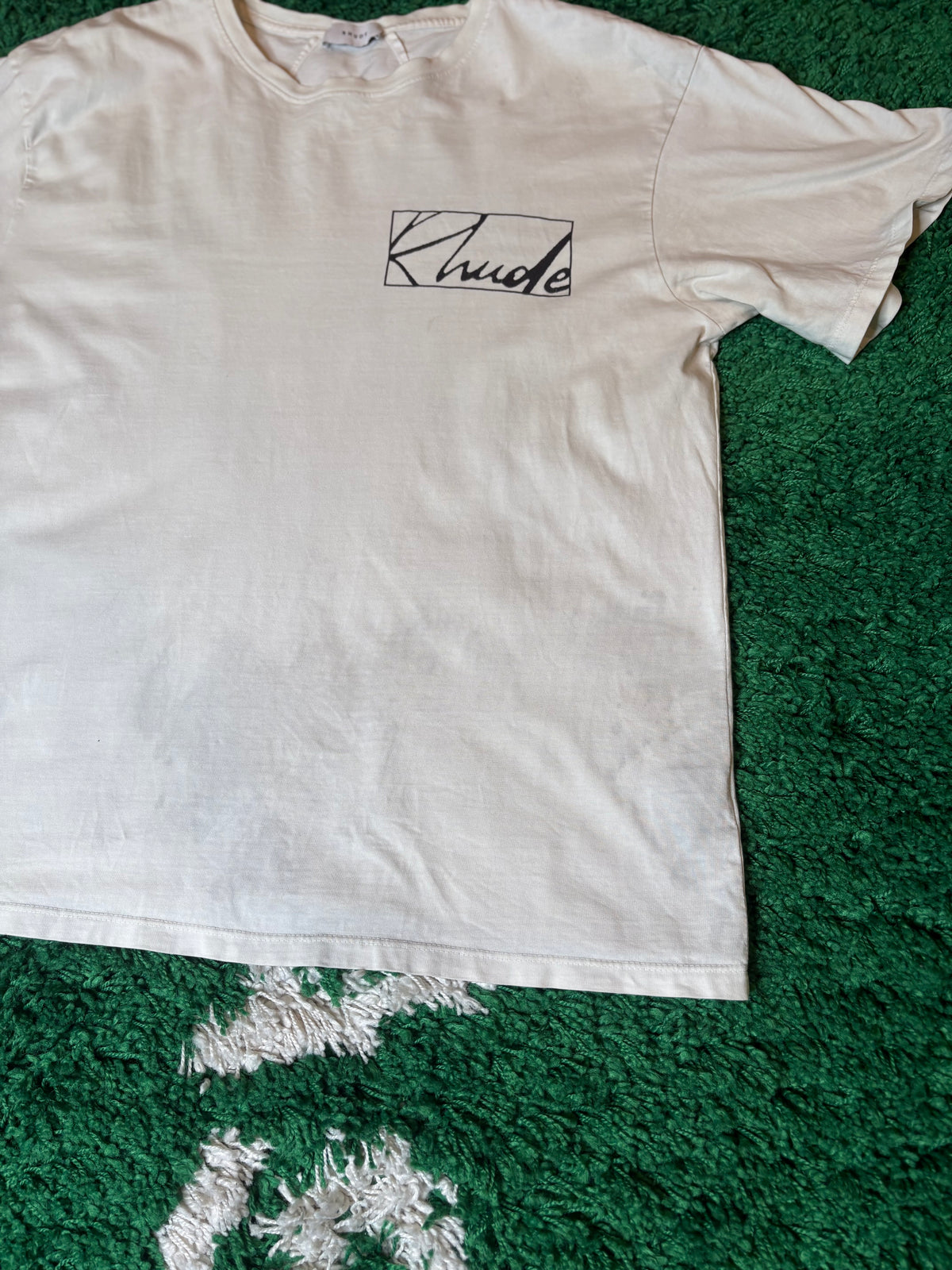 Rhude Graphic Tee White Size Medium