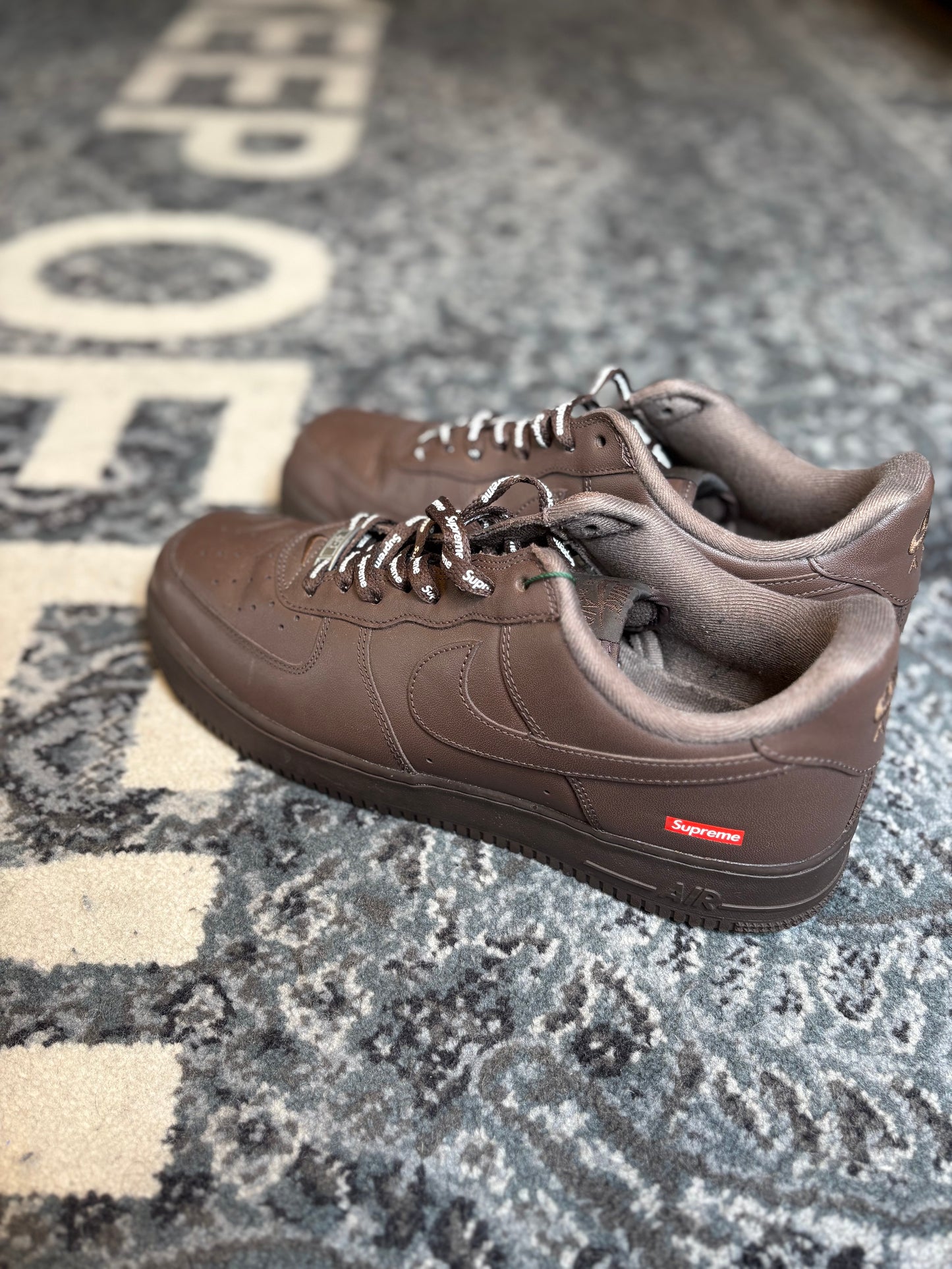 Nike X Supreme Air Force 1 “Brown” PO NB SIZE 12