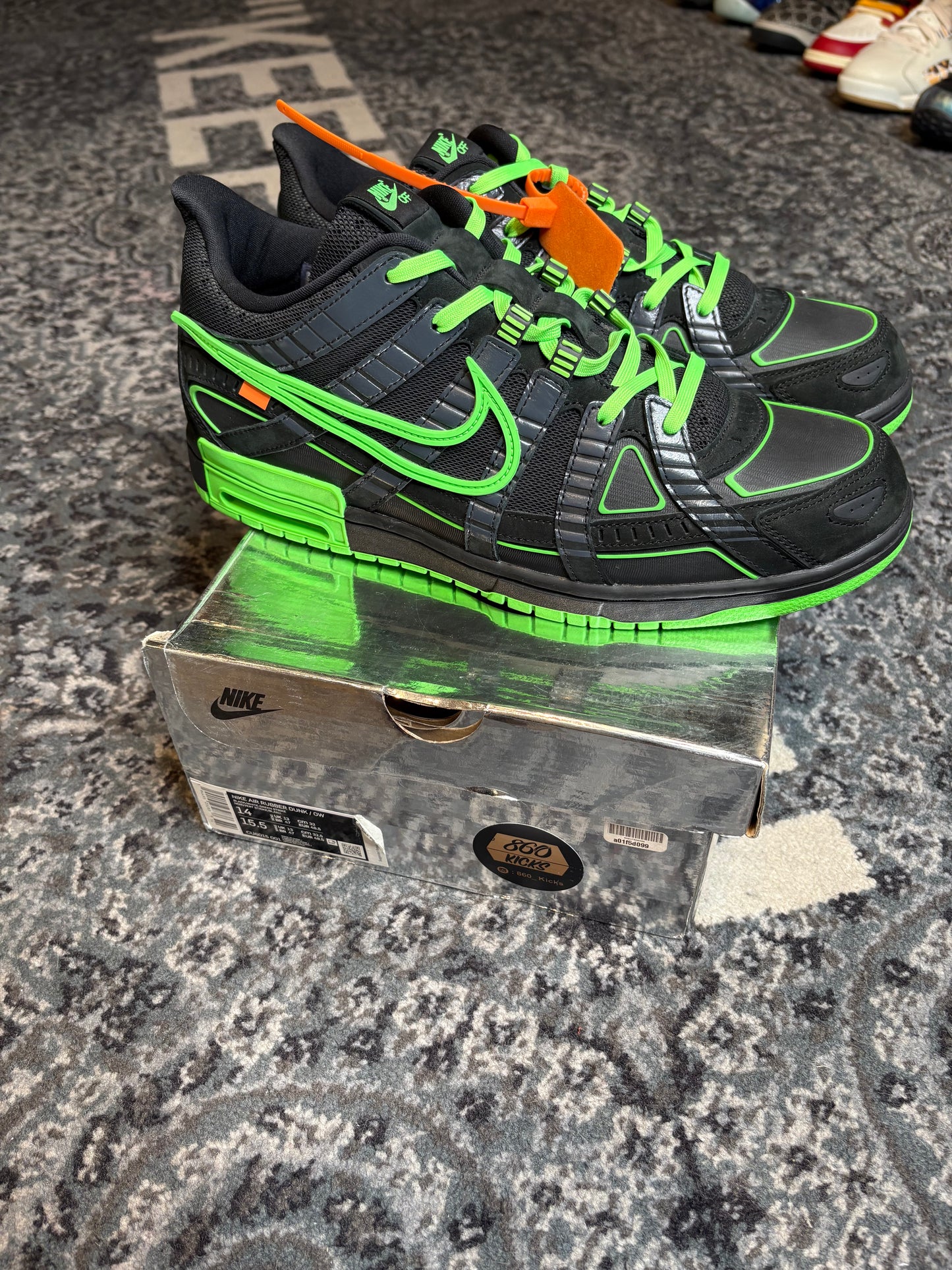 Nike Air Rubber Dunk Off White Vnds Og Size 14