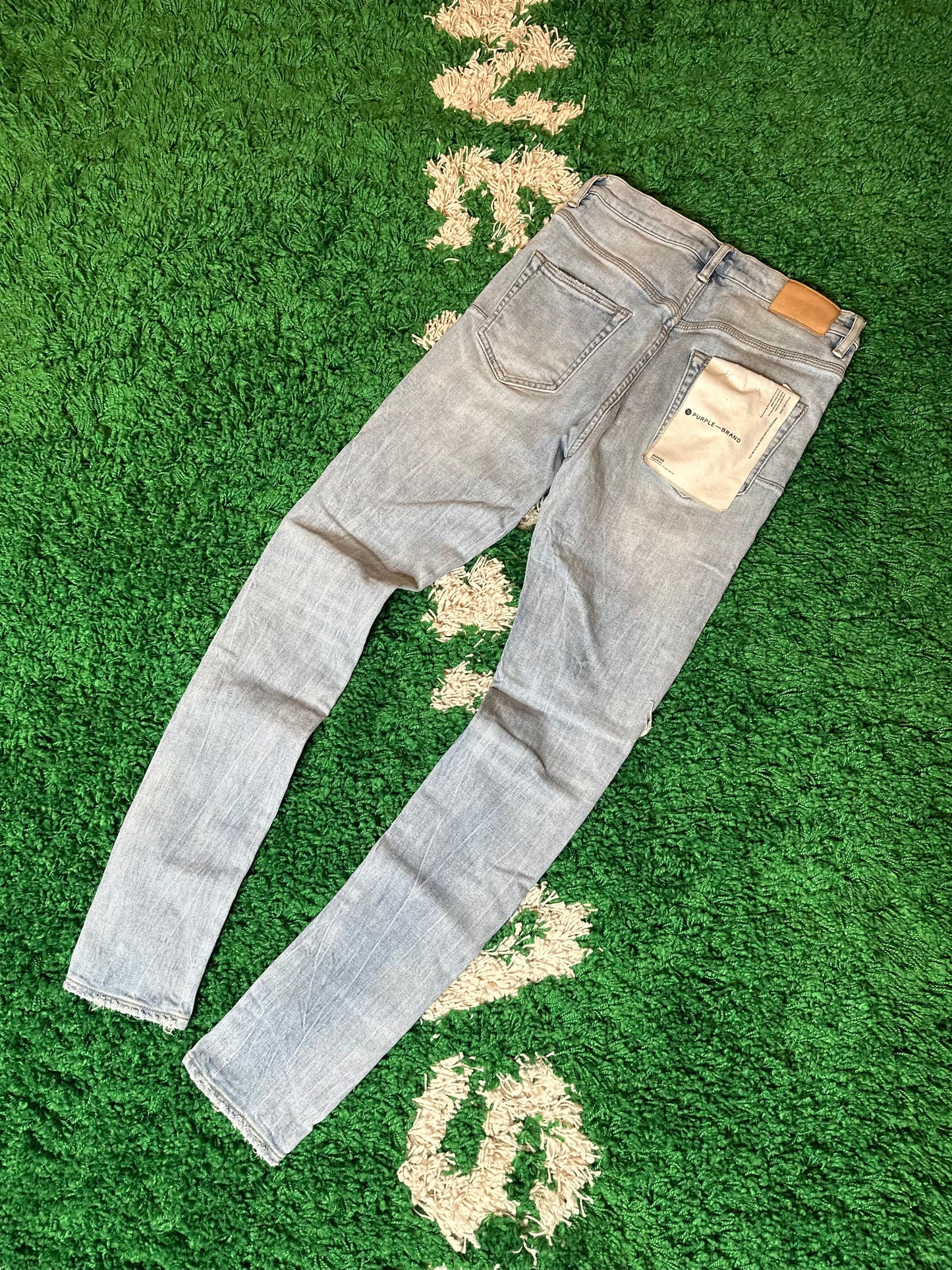 Purple Jeans Light Wash Distressed Size 29