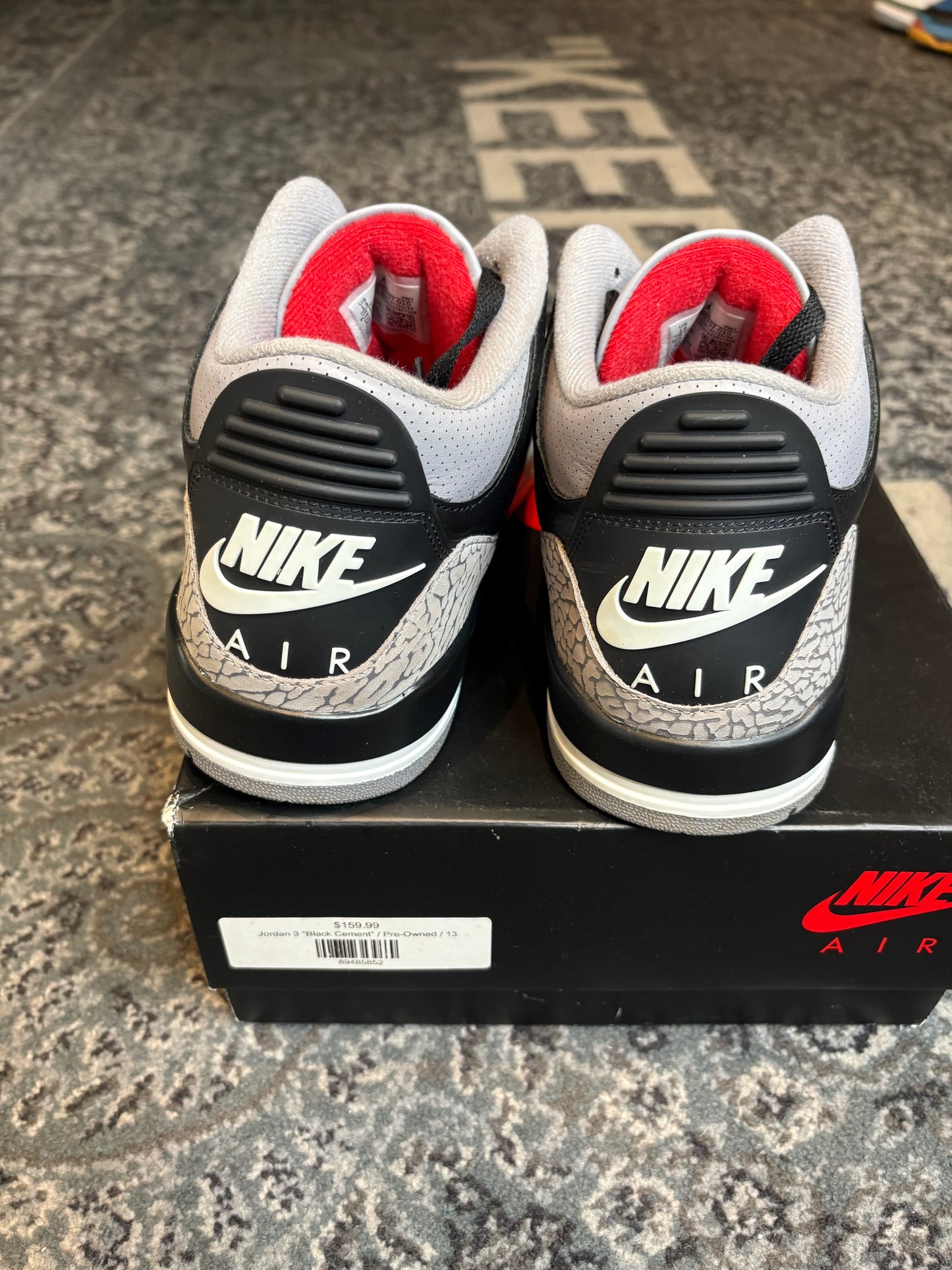 Jordan 3 Retro “Black Cement” Clean Rb Size 13