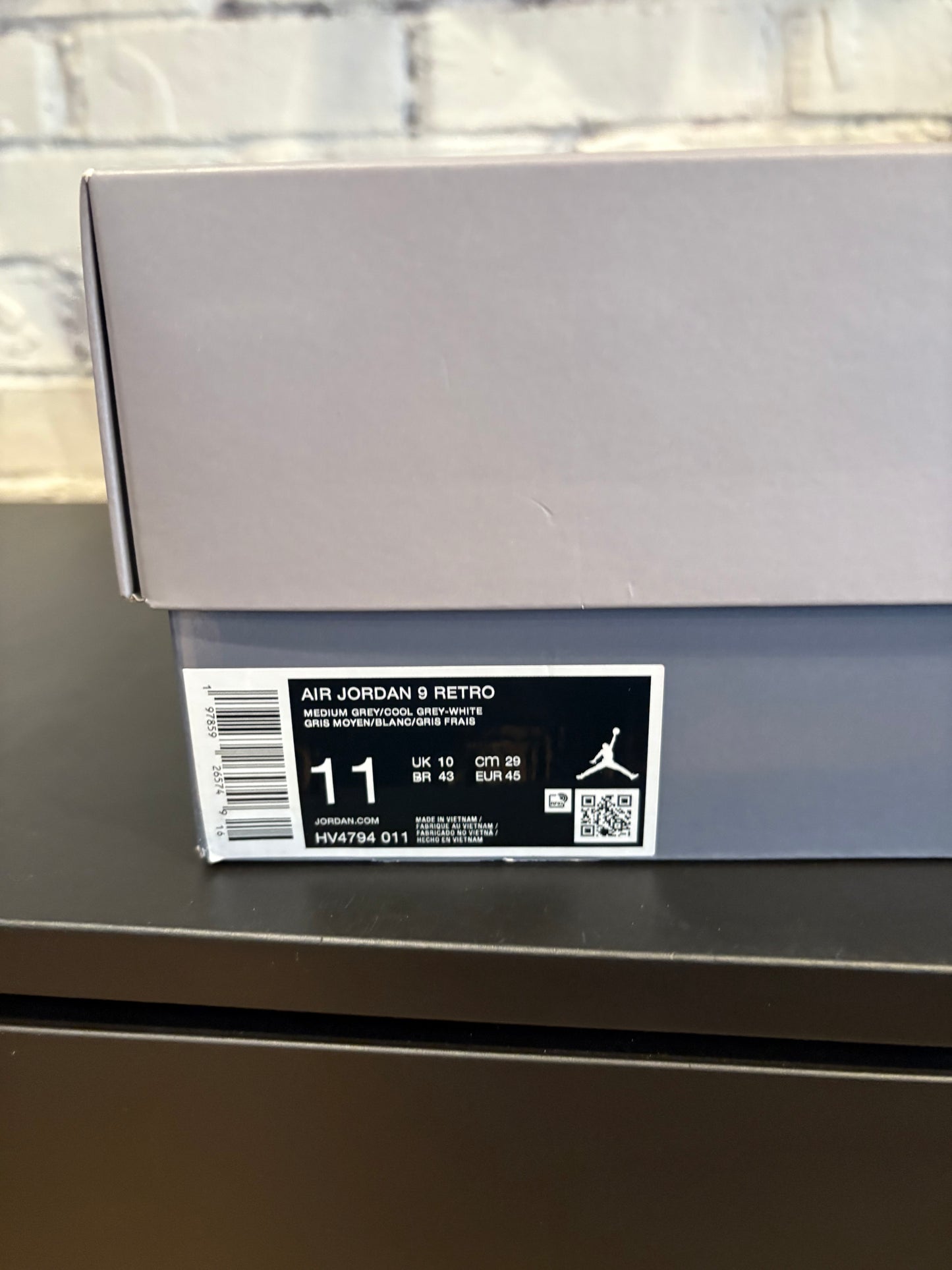 Jordan 9 Retro Cool Grey DS OG Size 11