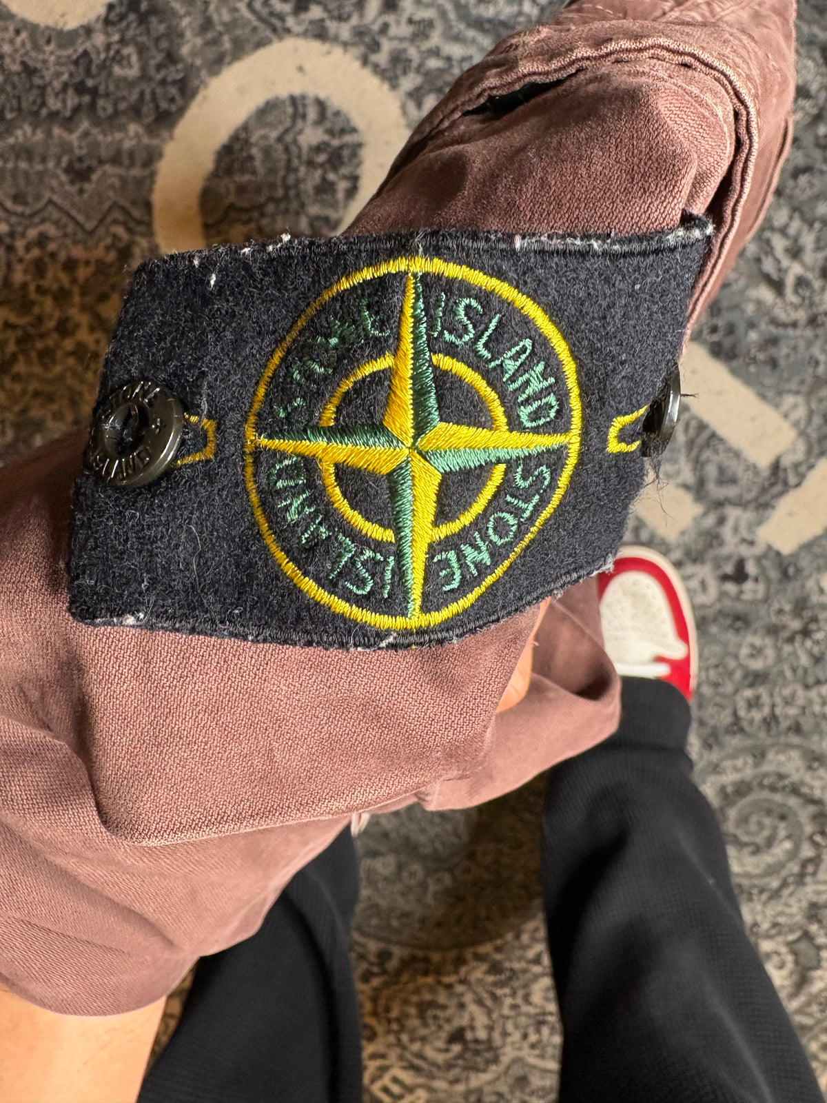 Stone island slim badge logo cargo pants Mahogany Brown Size 30