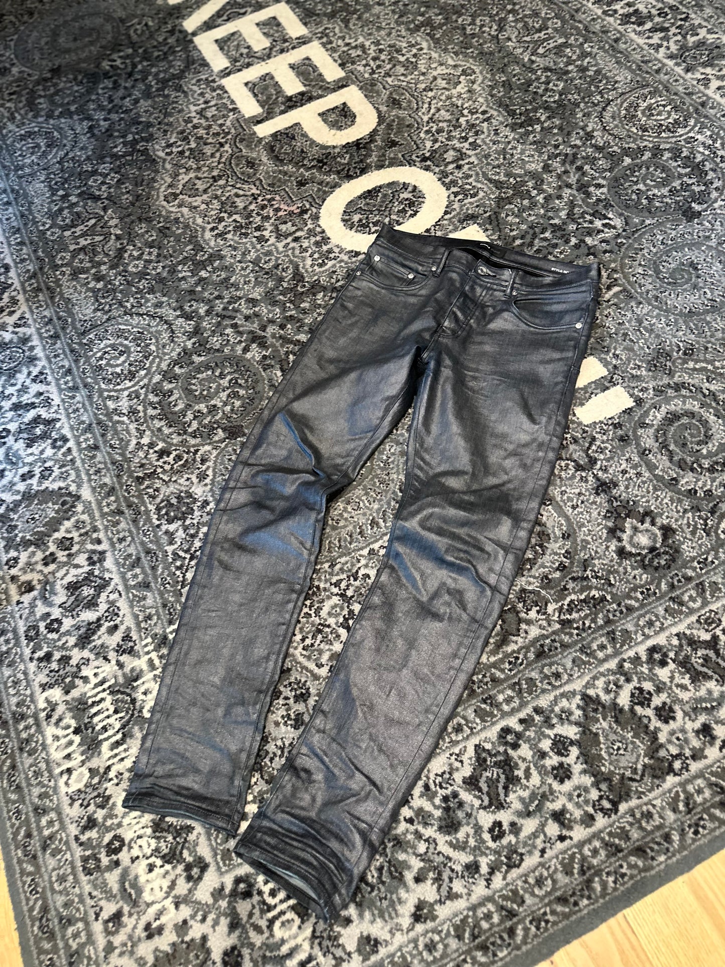 Purple Brand Waxed Jeans Size 33