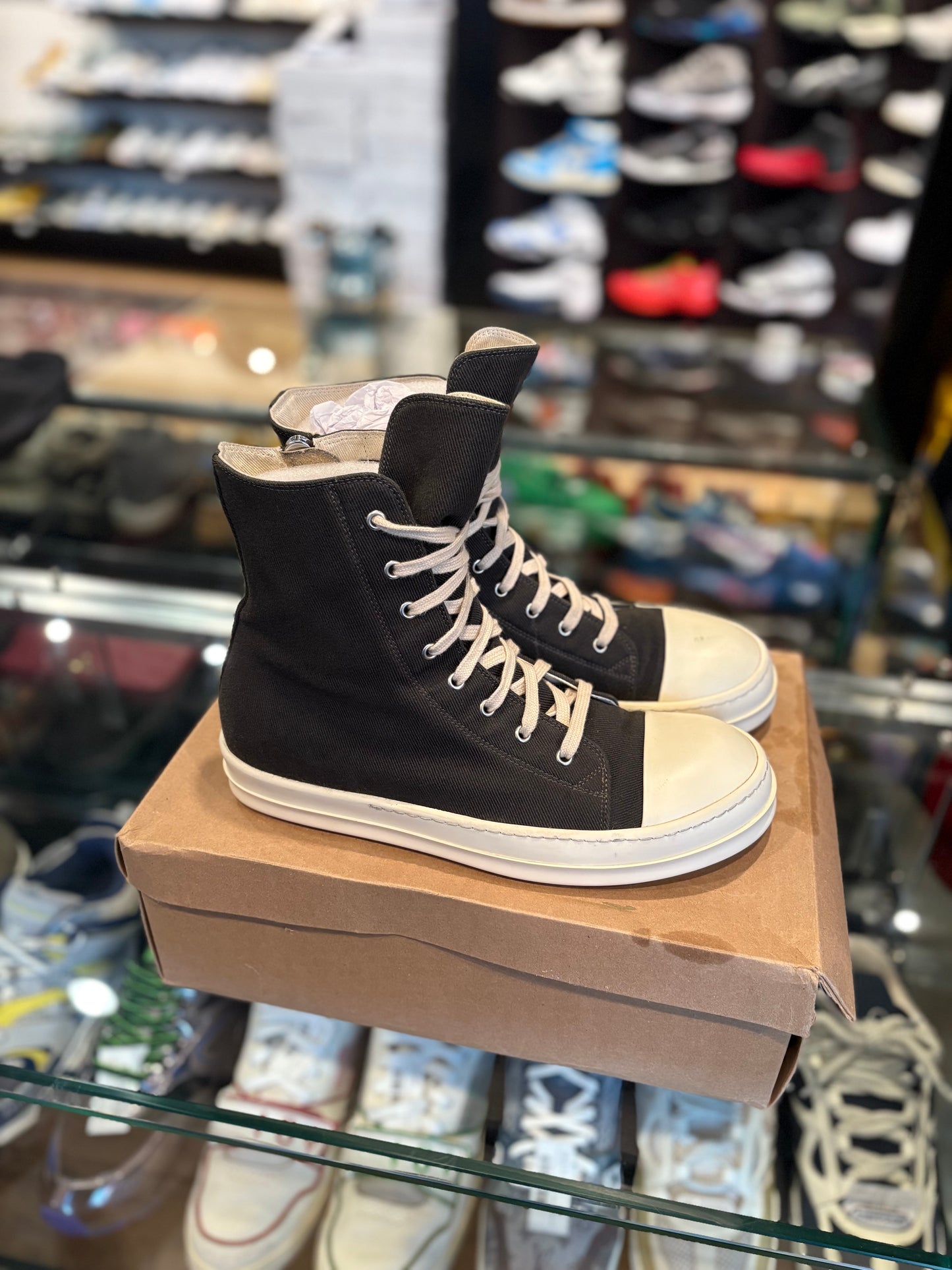 Rick Owens ‘Ramone’ canvas black