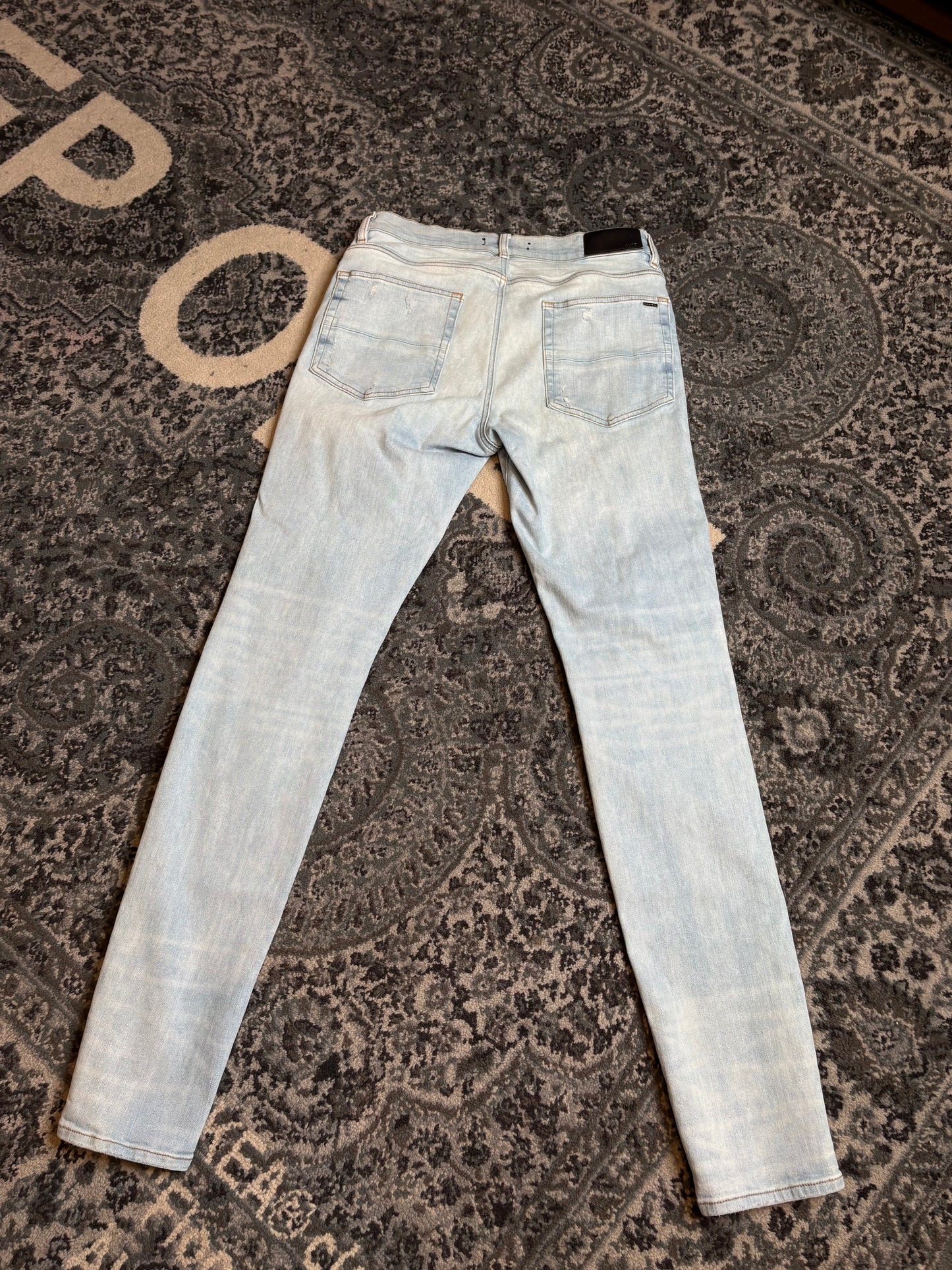 Amiri Jeans Distressed Blue Patchwork PO Size 34