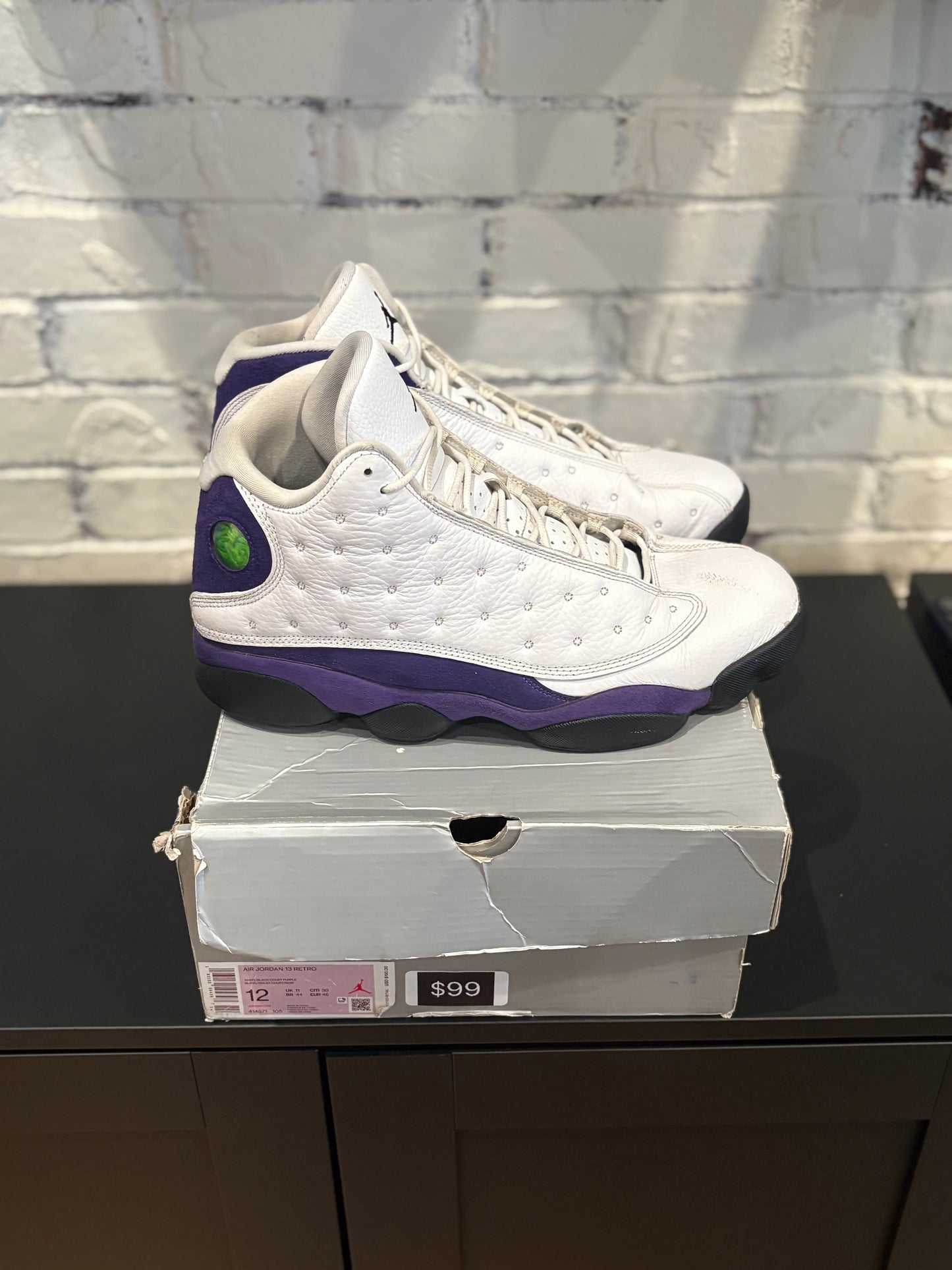 Jordan 13 ‘Lakers’ Clean Og box size 12