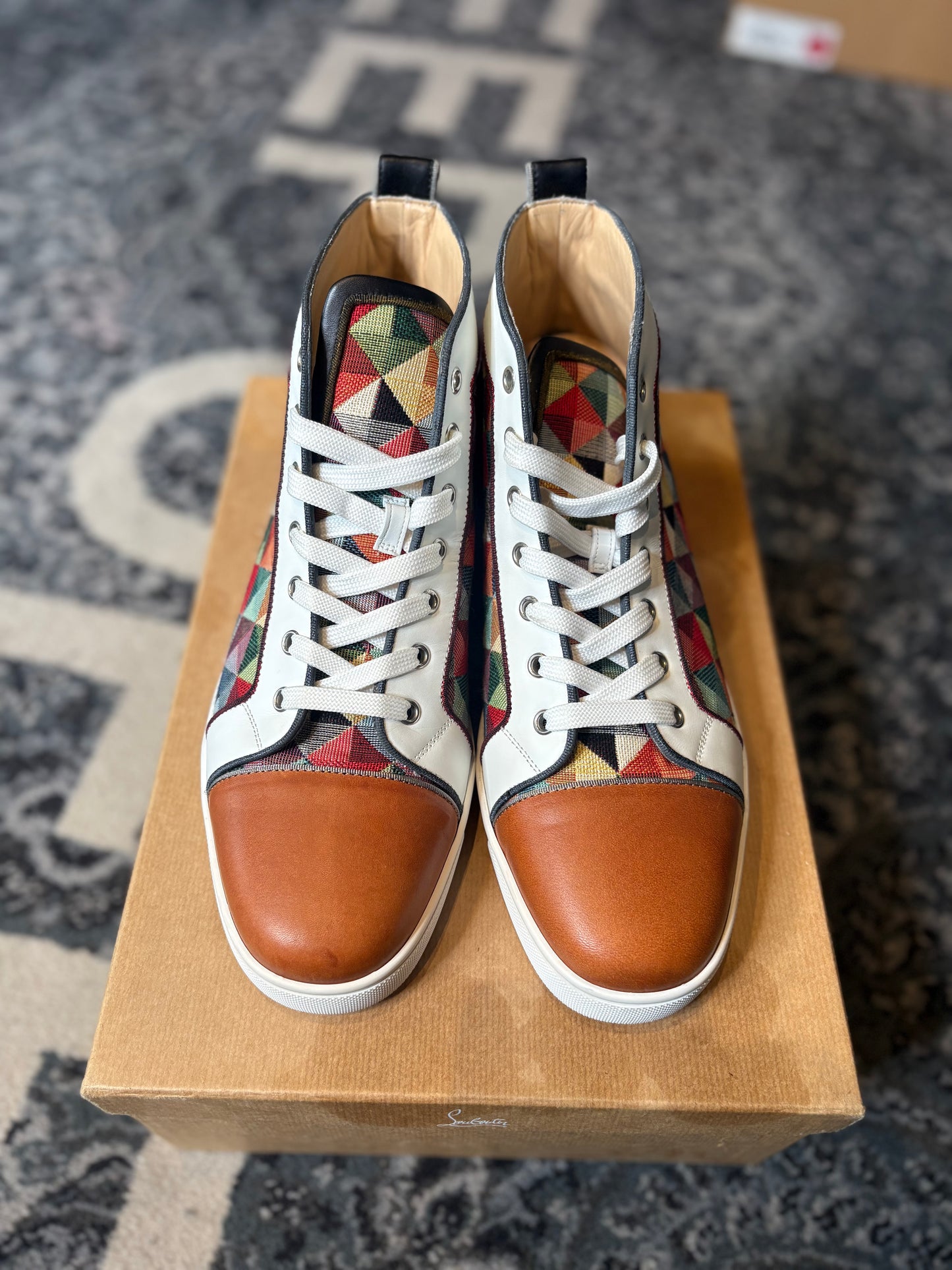 Louboutin Orlando Flat High Top Multicolor Black DS OG SIZE 10.5(43.5)