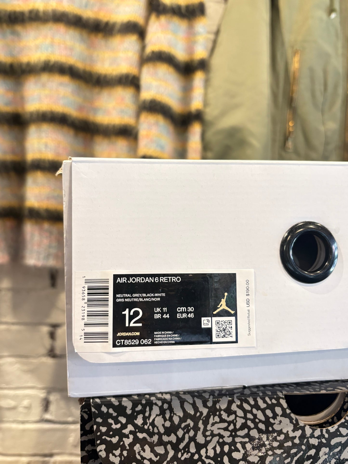 Jordan 6 Retro Hare DS OG Size 12