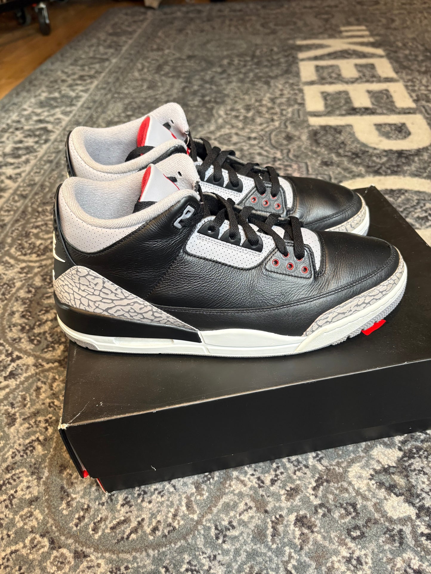 Jordan 3 Retro “Black Cement” Clean Rb Size 13