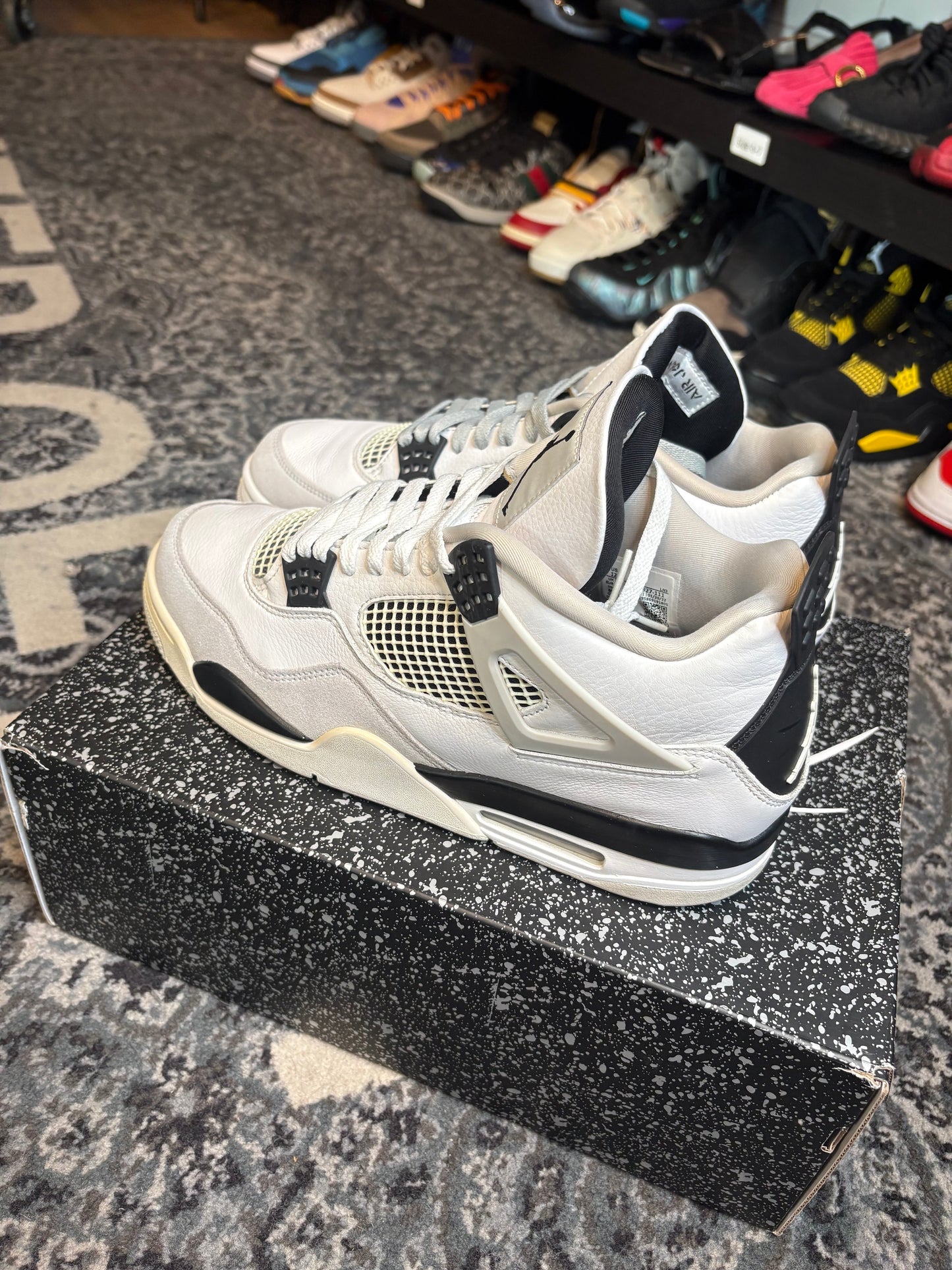 Jordan 4 Retro “Military Black” Clean Og Size 12