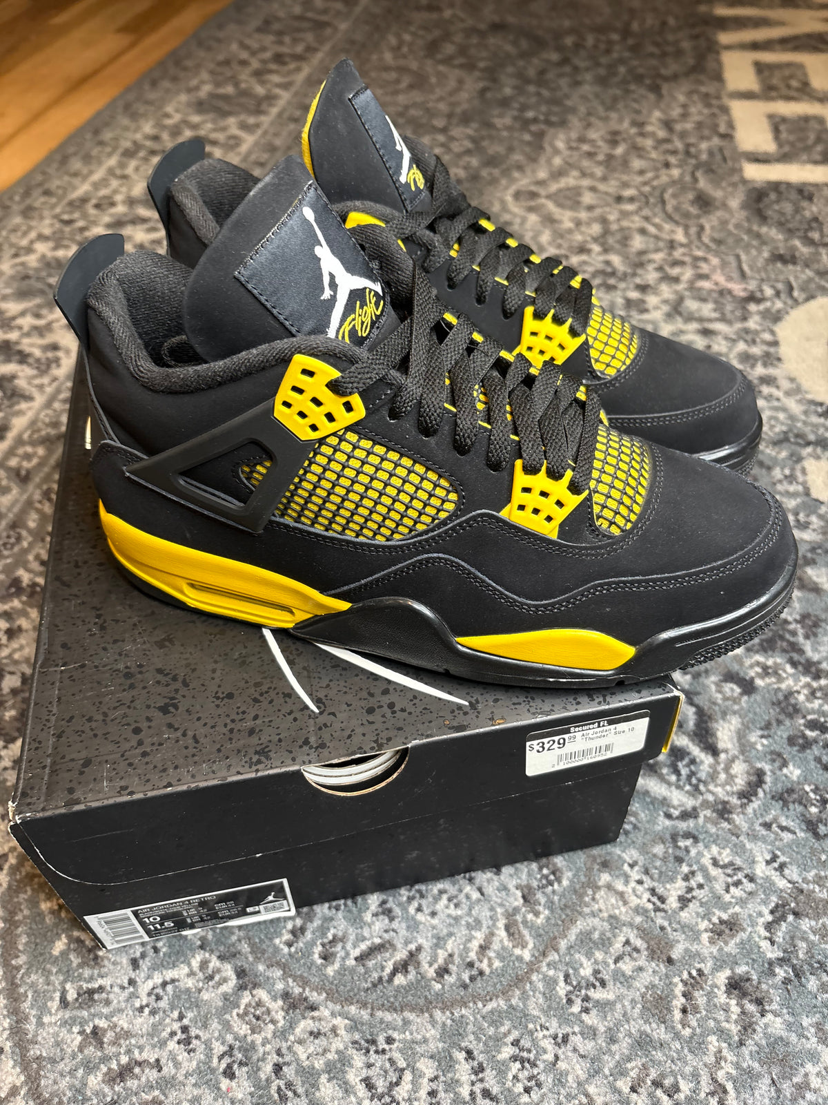 Jordan 4 Retro “Yellow Thunder” Clean Og Size 10