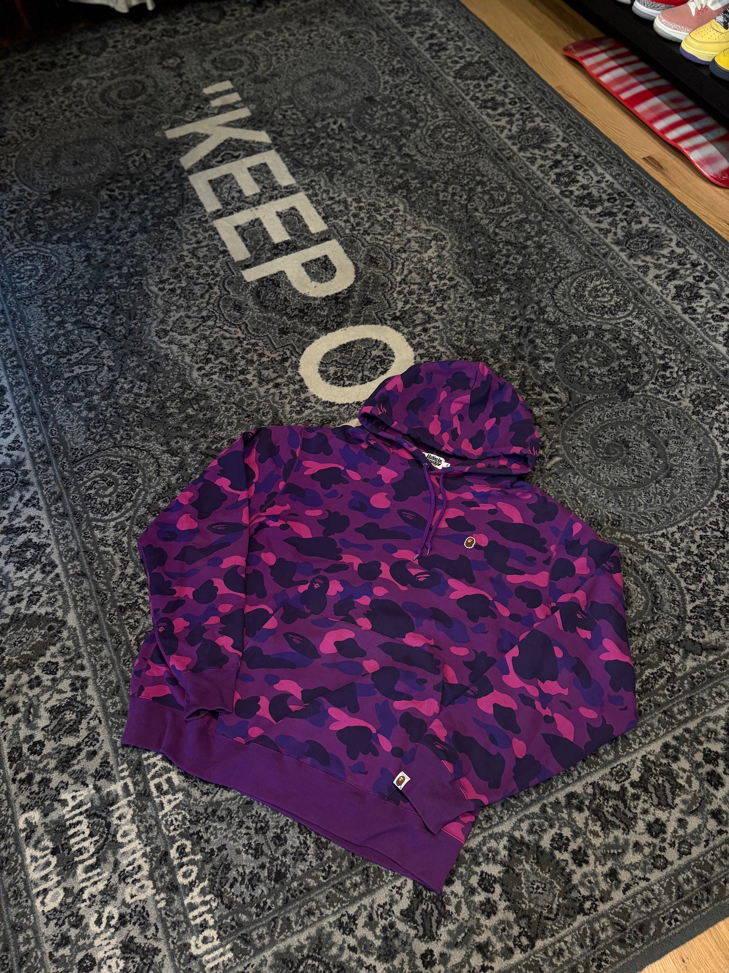 Bape Purple Camo Hoodie Size 3XL