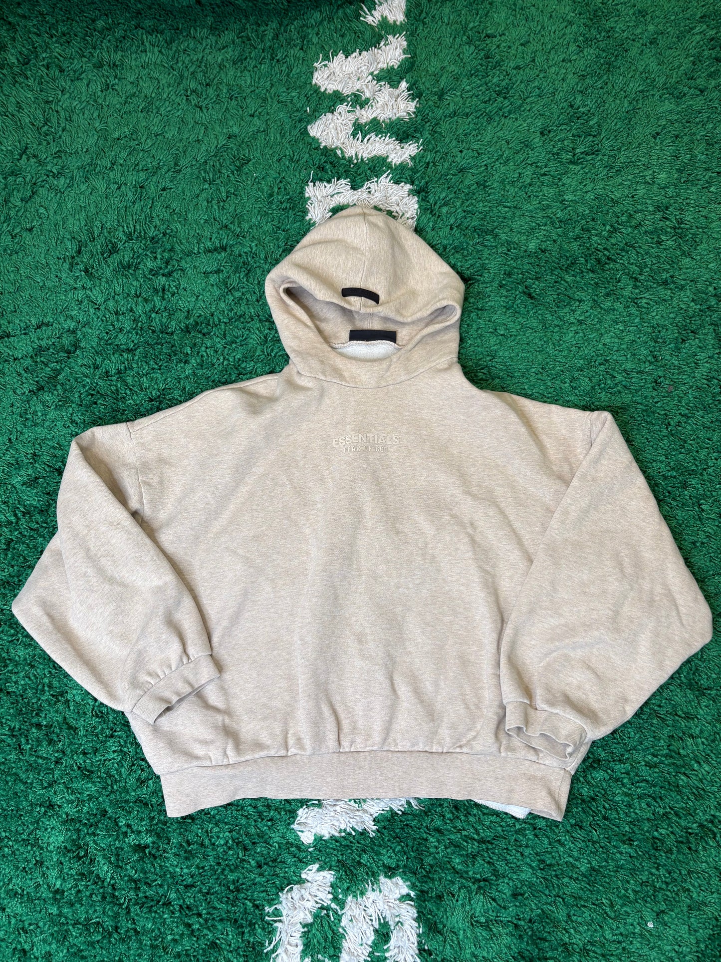 FOG Essentials Oatmeal Hoodie Tan Size Large