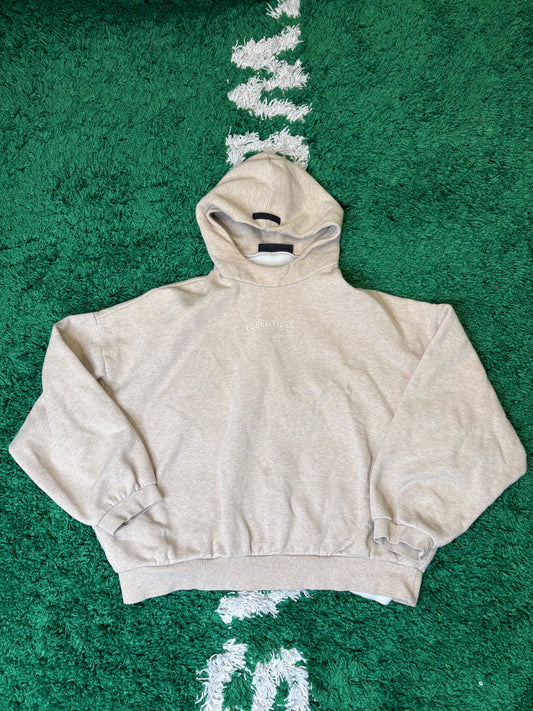 FOG Essentials Oatmeal Hoodie Tan Size Large