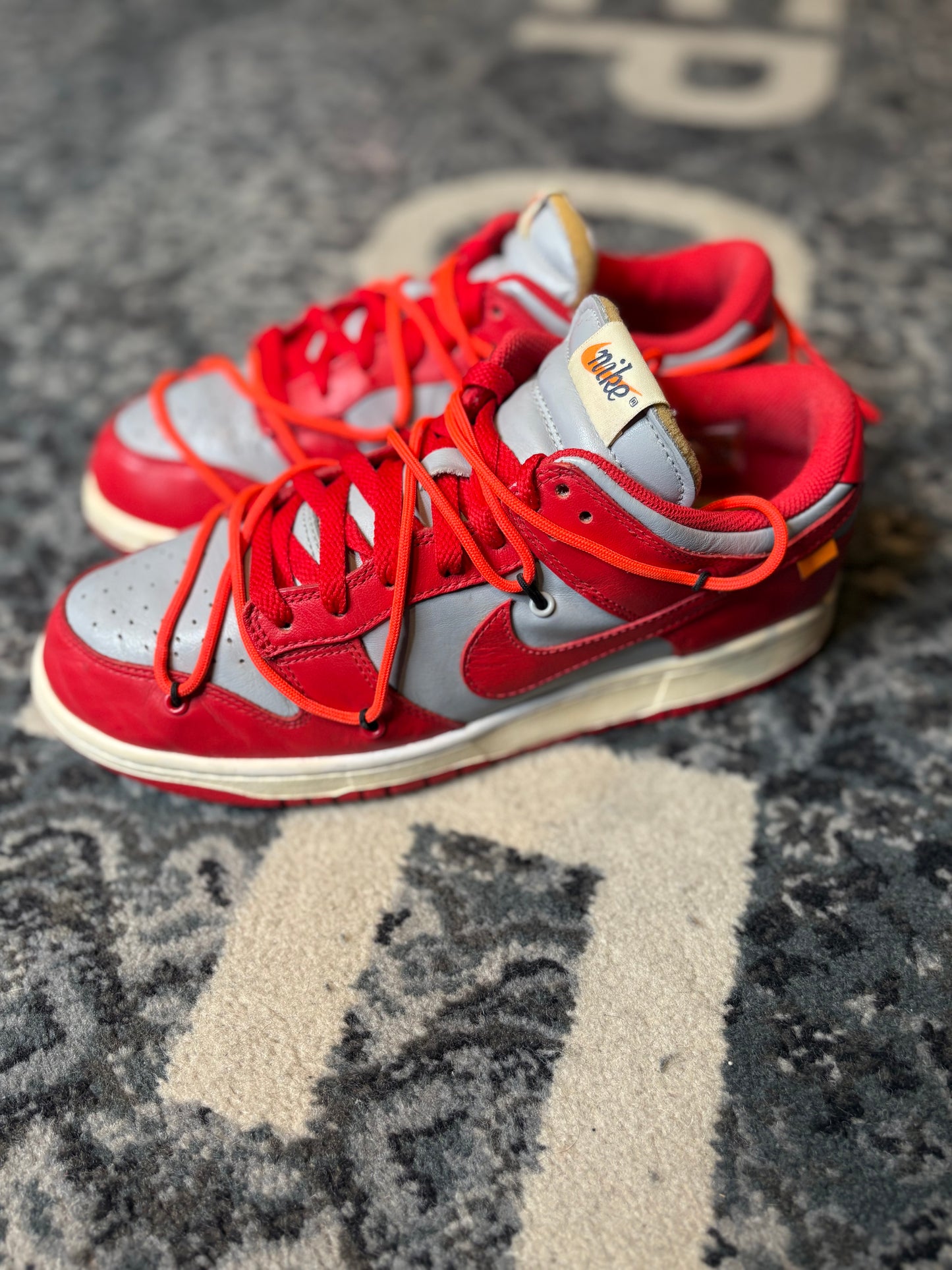 Nike Dunk Low “Off White University Red” PO RB SIZE 9