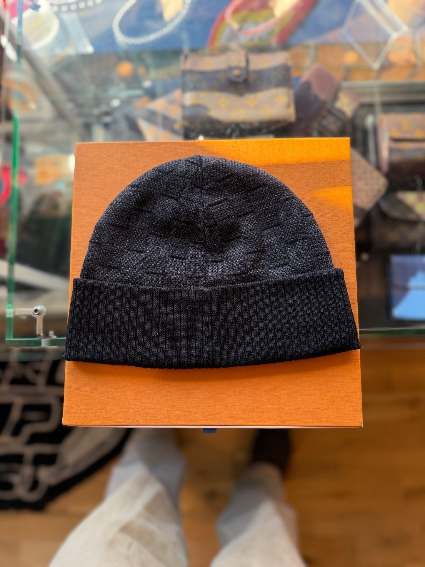 Louis Vuitton Néo Petit Damier Beanie ‘anthracite grey’