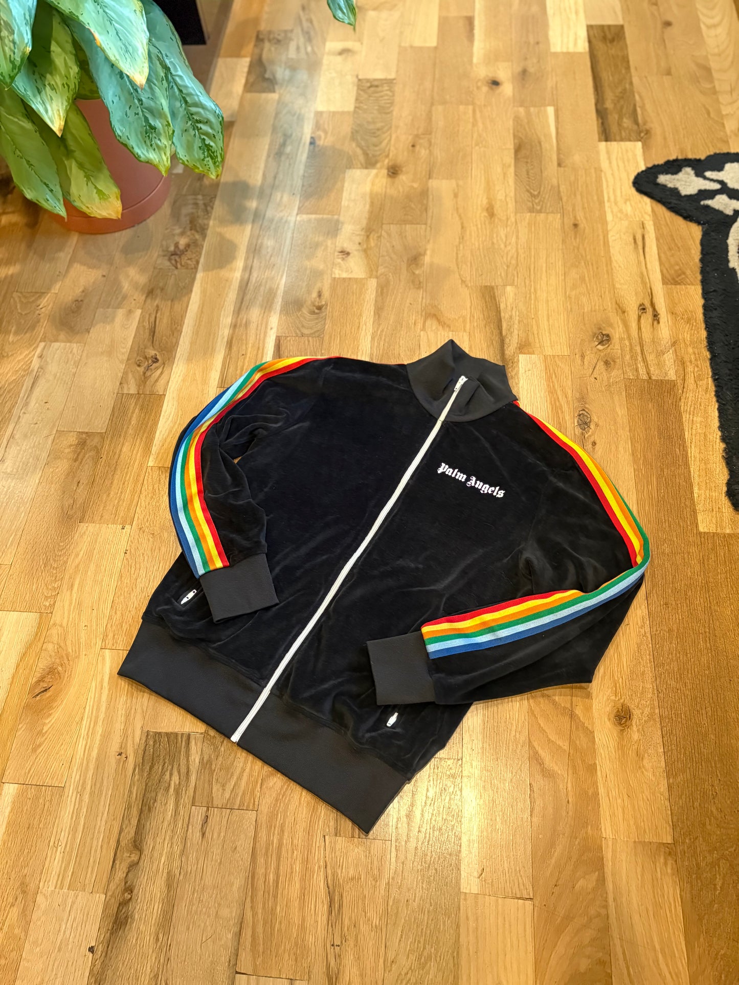 Palm Angels Velour Track Jacket Size Medium