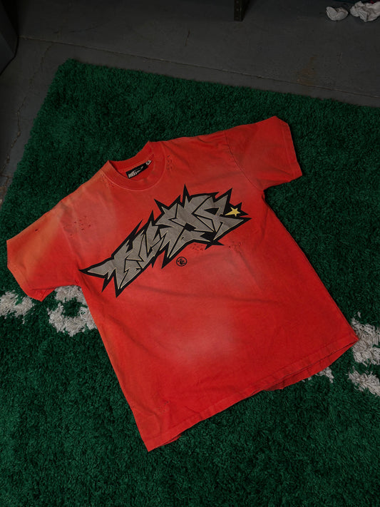 Hellstar Orange Logo Tee Size Small