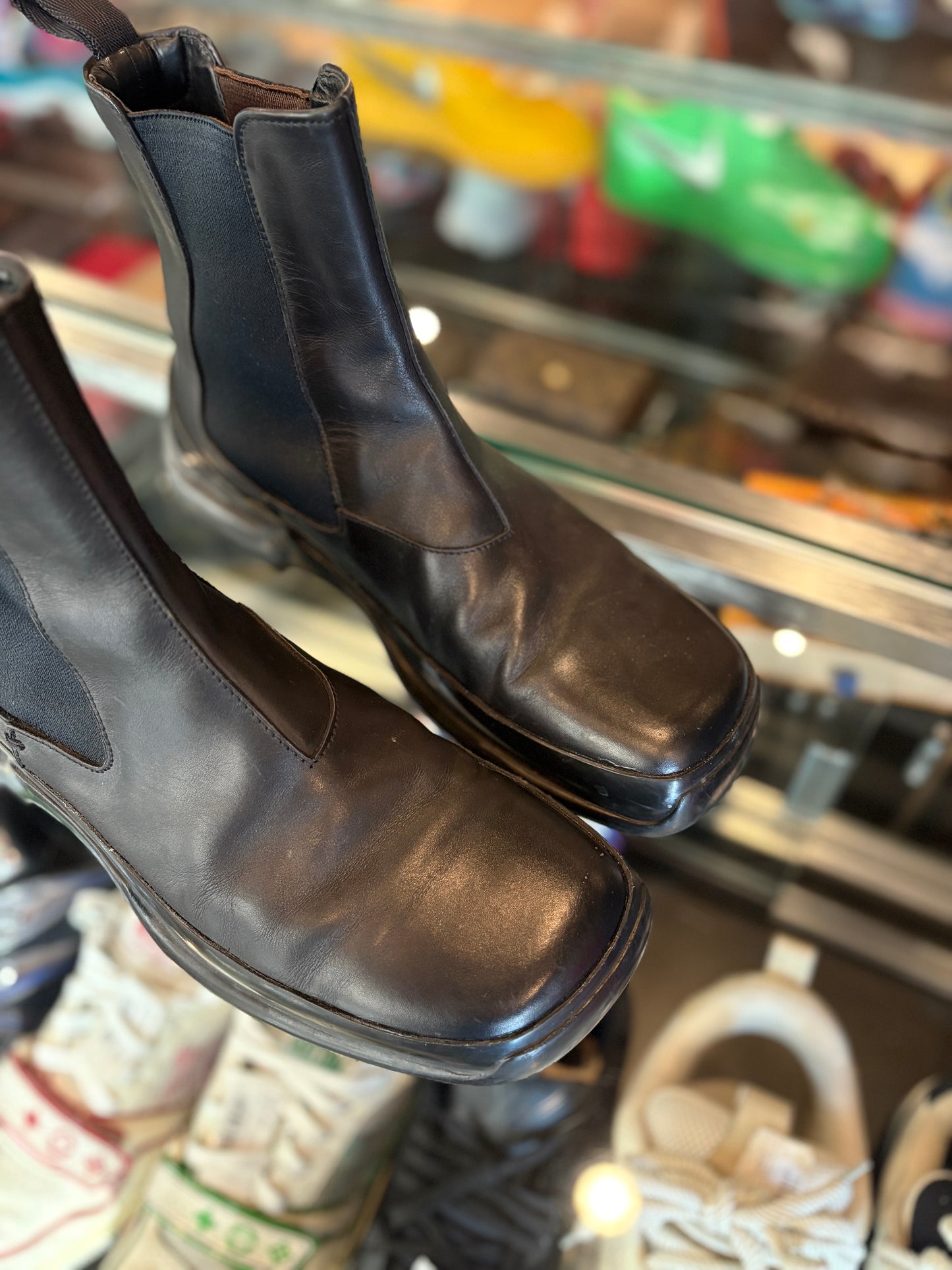 Prada Black Boots PO NB Size 10.5