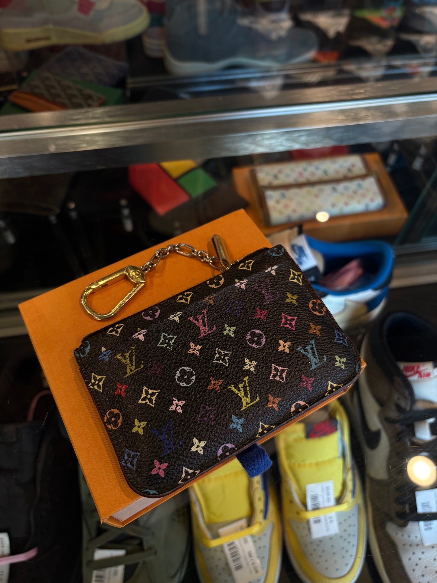 Louis Vuitton Black Murakami Chain Wallet