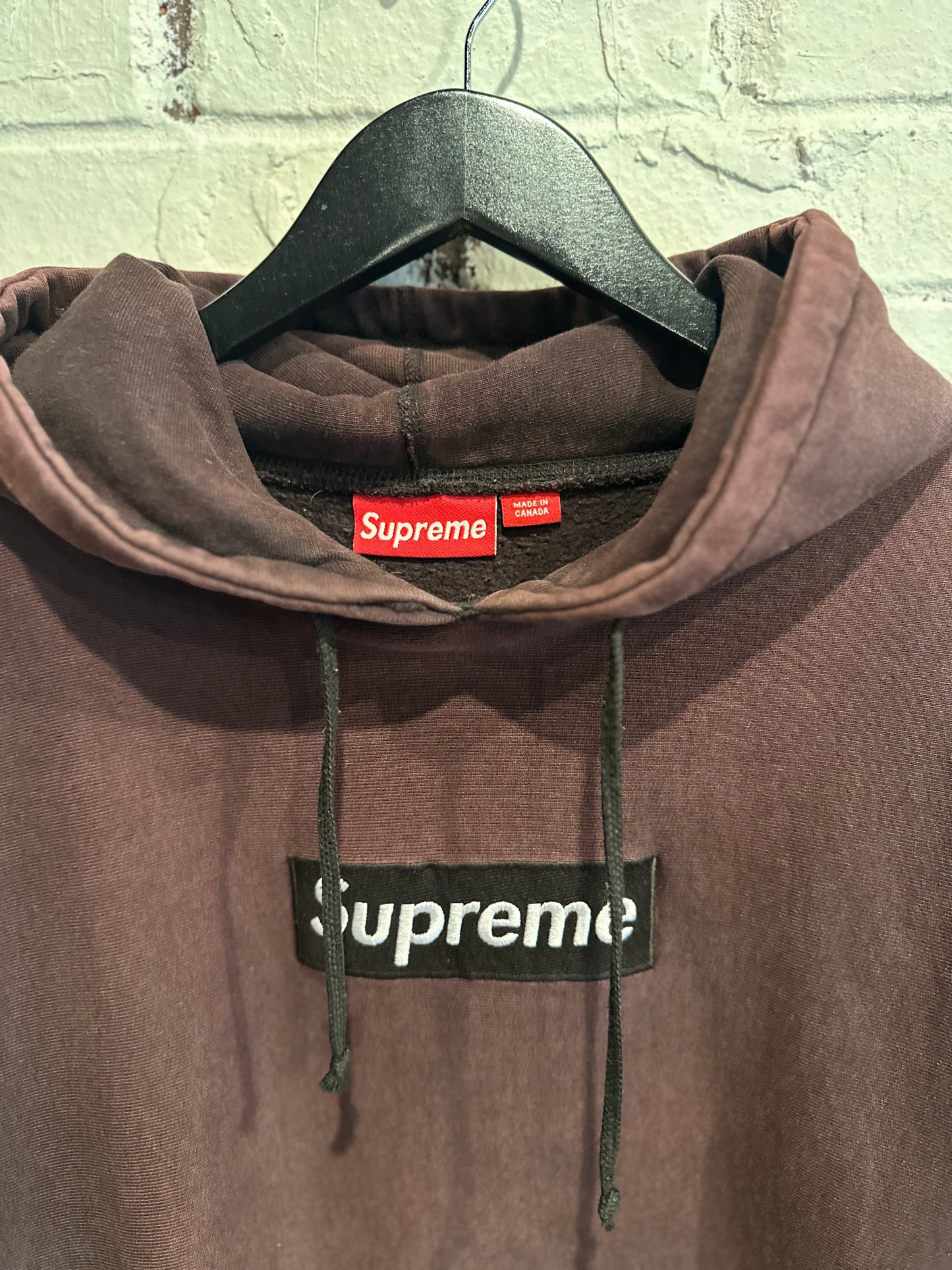 Supreme Hoodie Brown PO Sz L