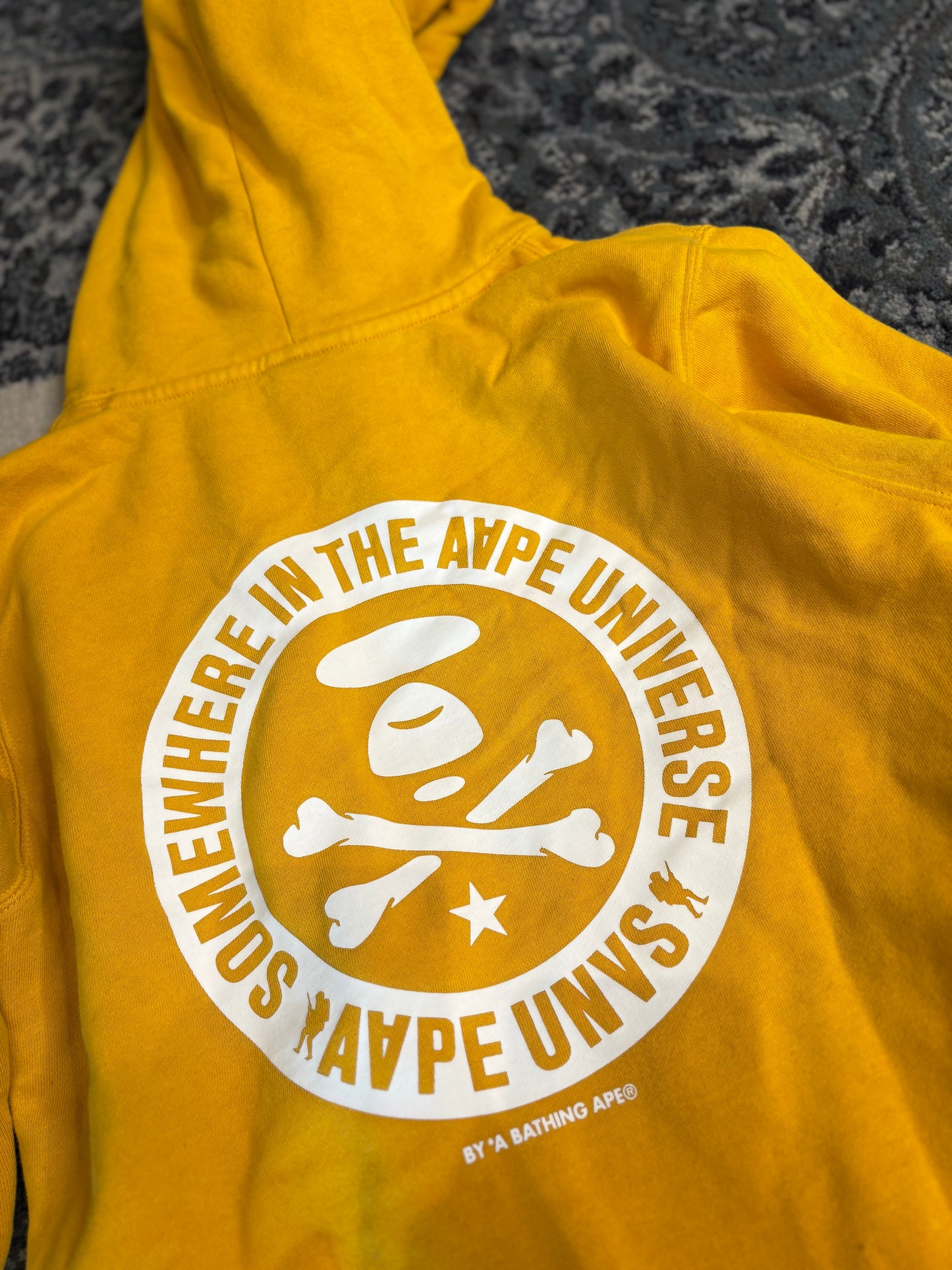 Bape Aape Hoodie Yellow Size Small