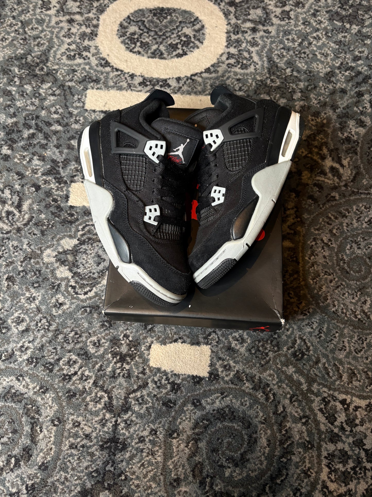 Jordan 4 Retro “Black Canvas” CLEAN OG SIZE 6.5