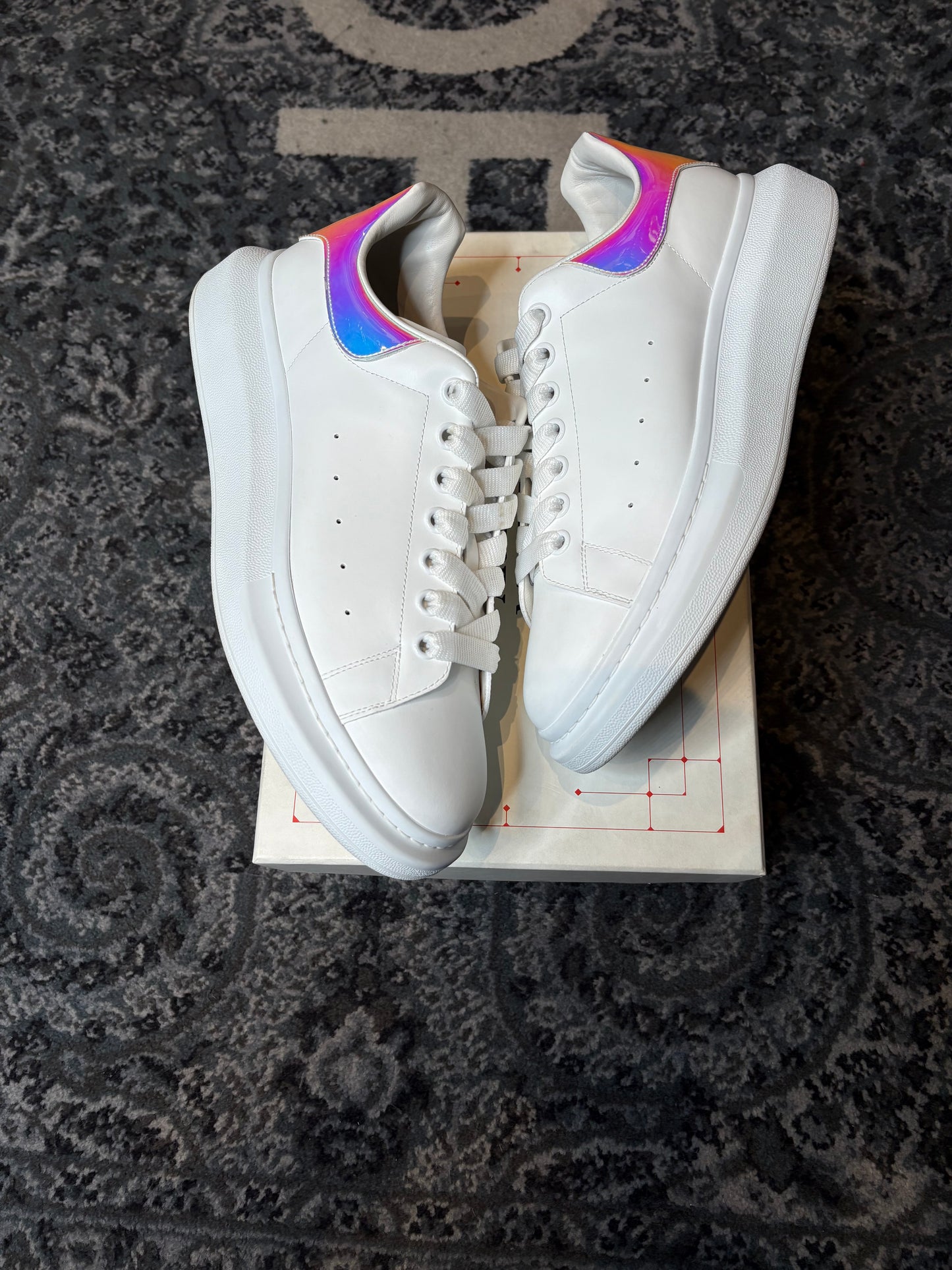 Alexander McQueen Low Top White Iridescent Clean Og Size 12(45 EU)