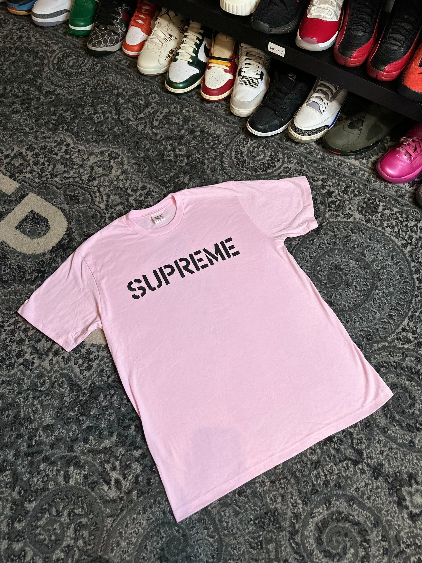 Supreme Hard Tee Pink Size Medium