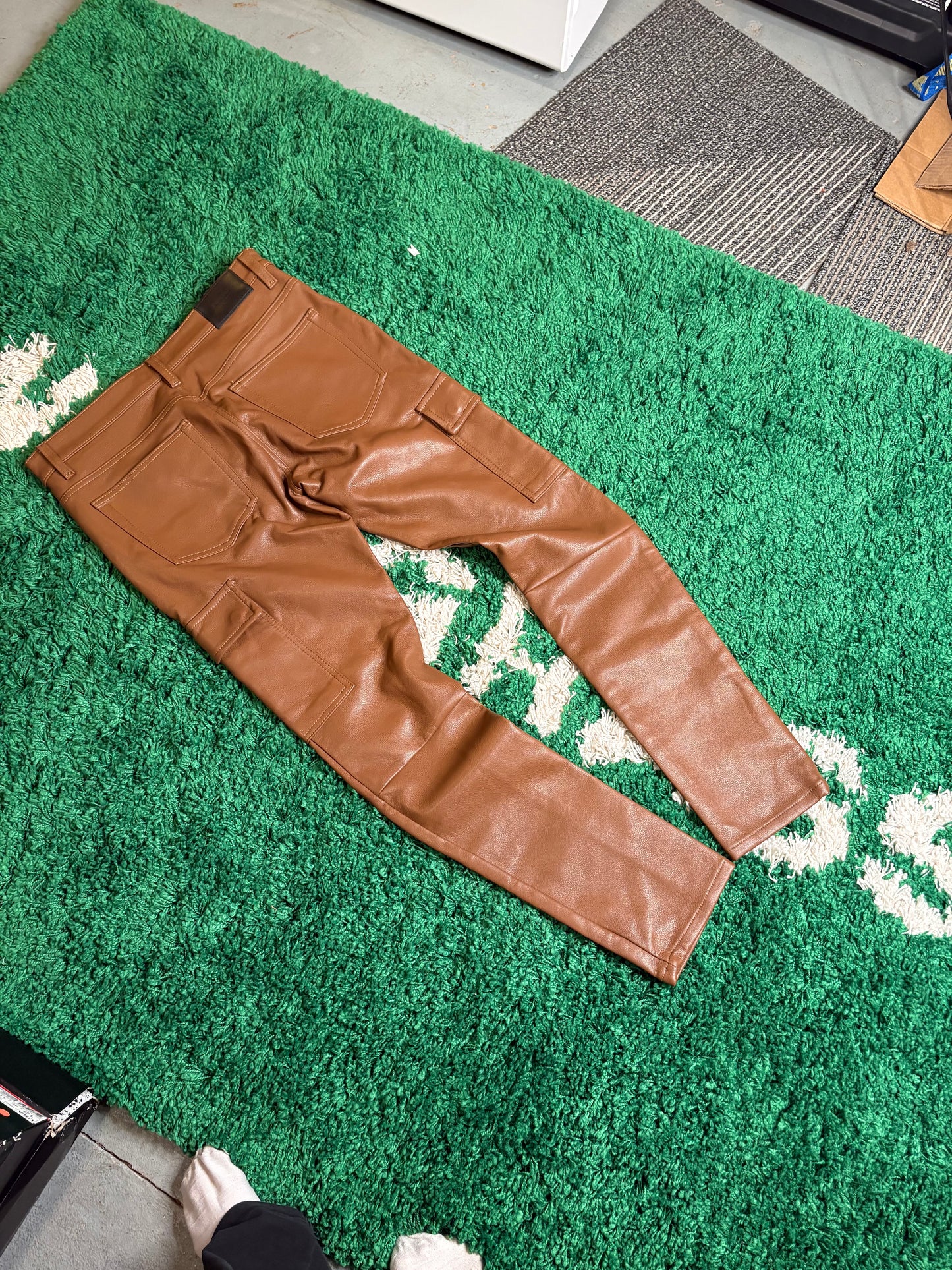 Valabasas Jeans Brown Leather Size 34