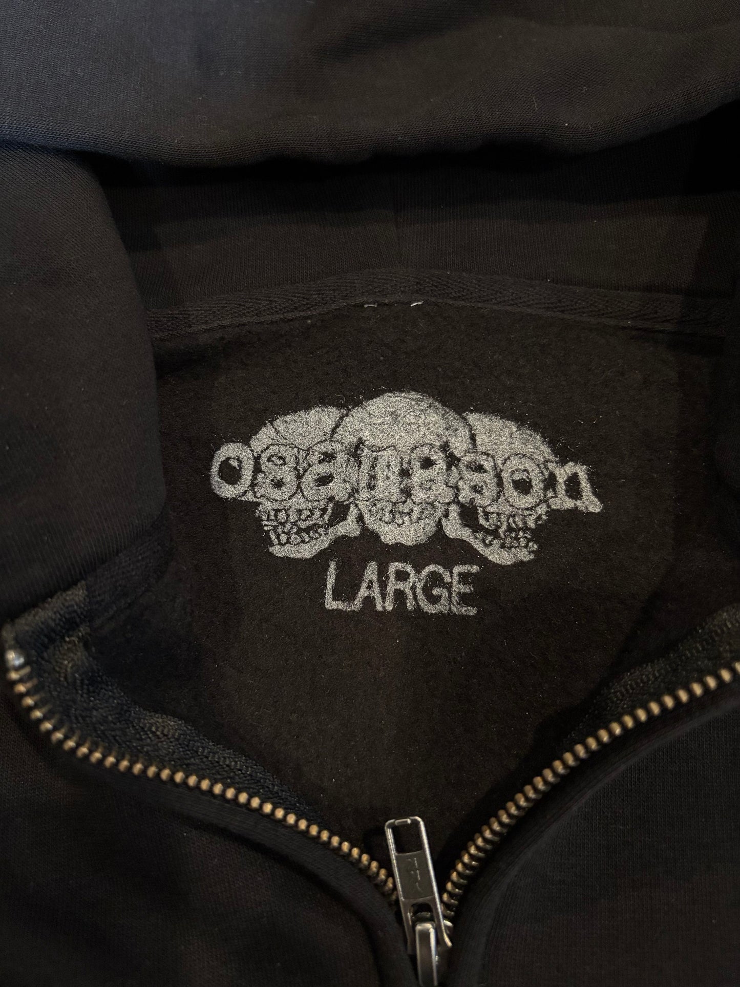 Psychotic Zip Hoodie Black Size Large