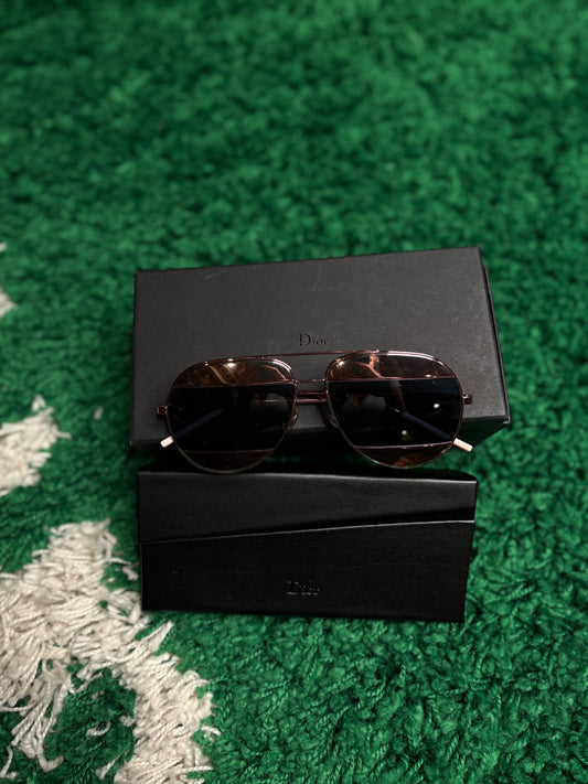 Dior Rose Gold Aviator Sunglasses