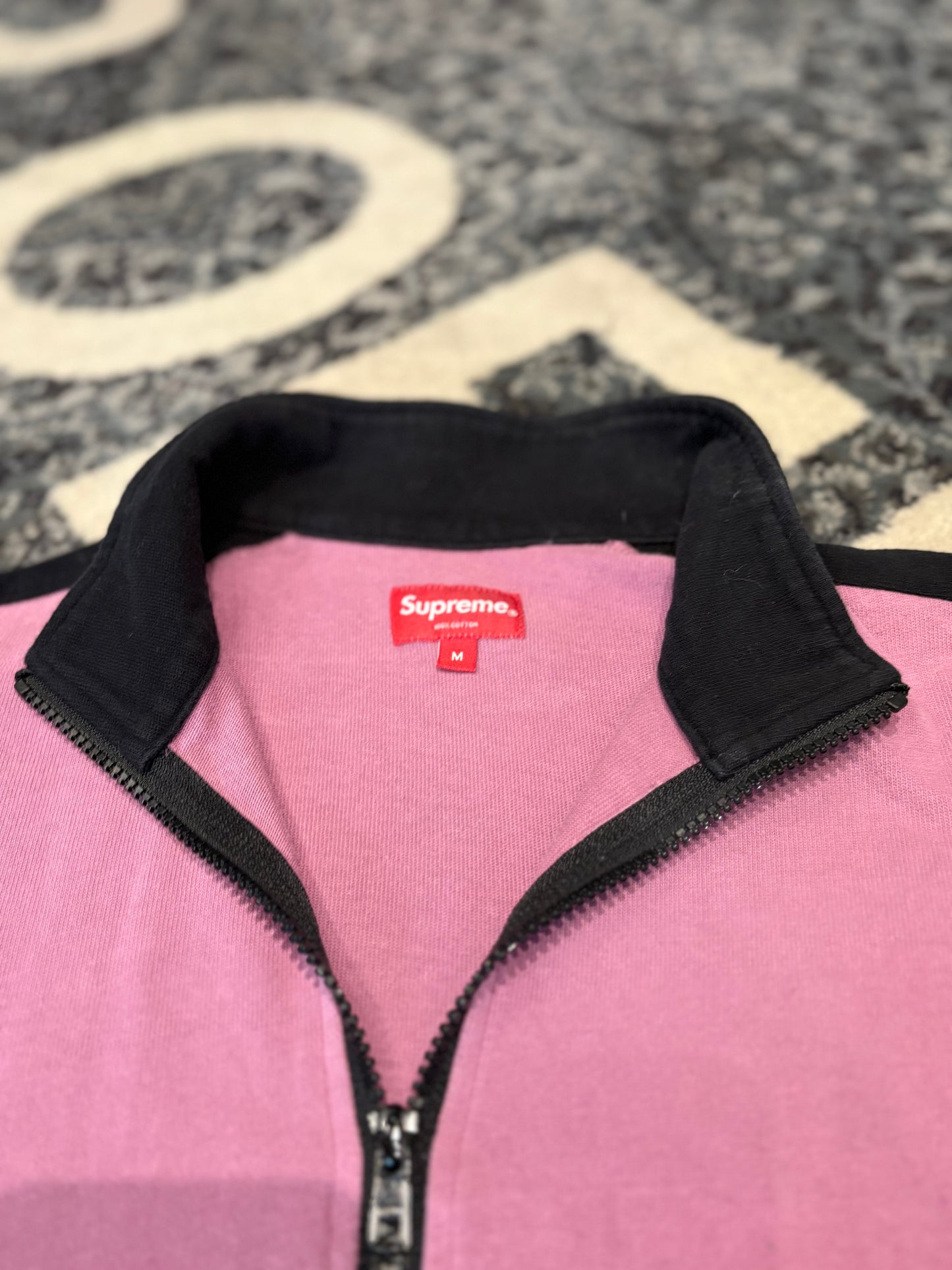 Supreme Pink Quarter Zip Size Medium