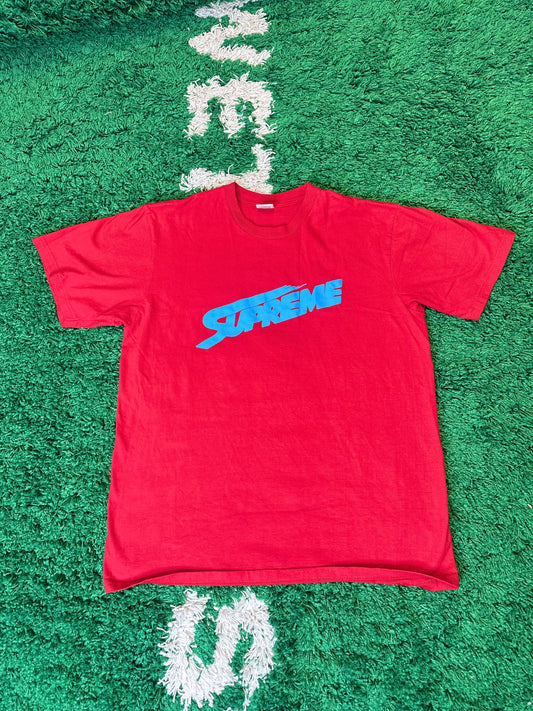 Supreme Red/Blue Logo Tee DS Size Large