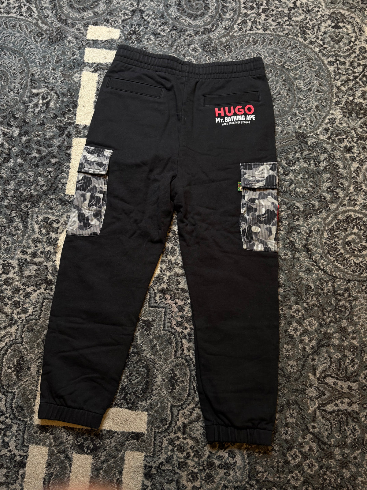 Bape x Hugo Camo Sweatpants Black Size Large