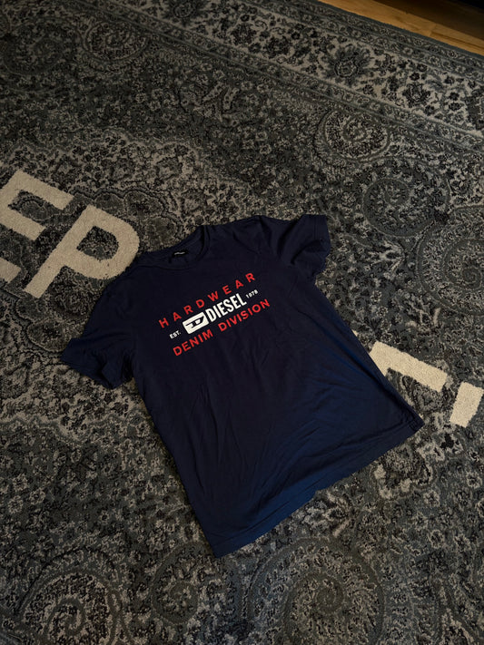 Diesel Tee Navy/Red Size Small