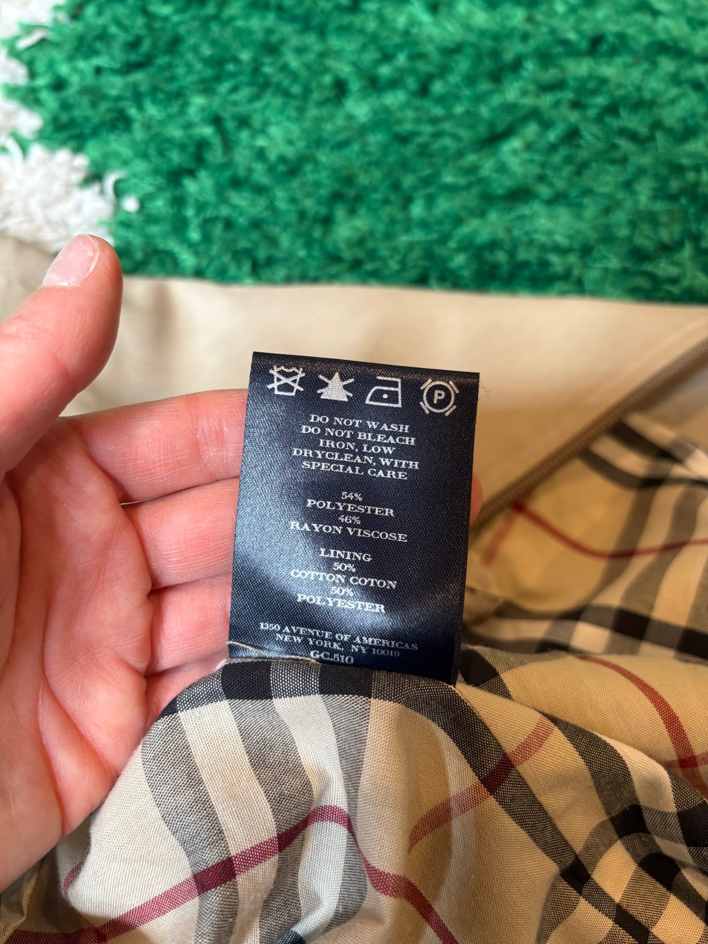 Burberry Tan Bomber Jacket Size Medium